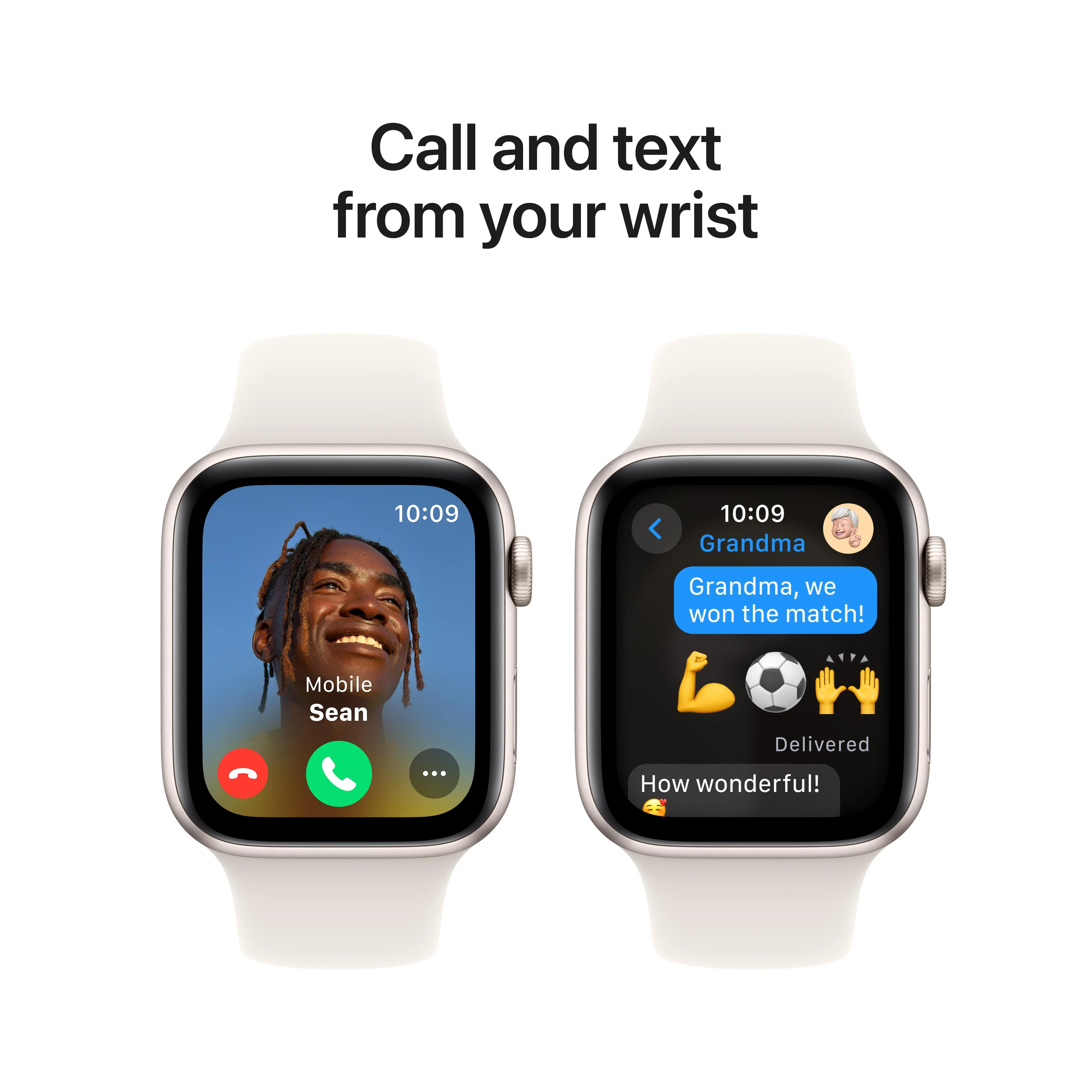 Apple Watch SE GPS 44mm Starlight Aluminium Case with Starlight Sport Band - M/L - Image 4