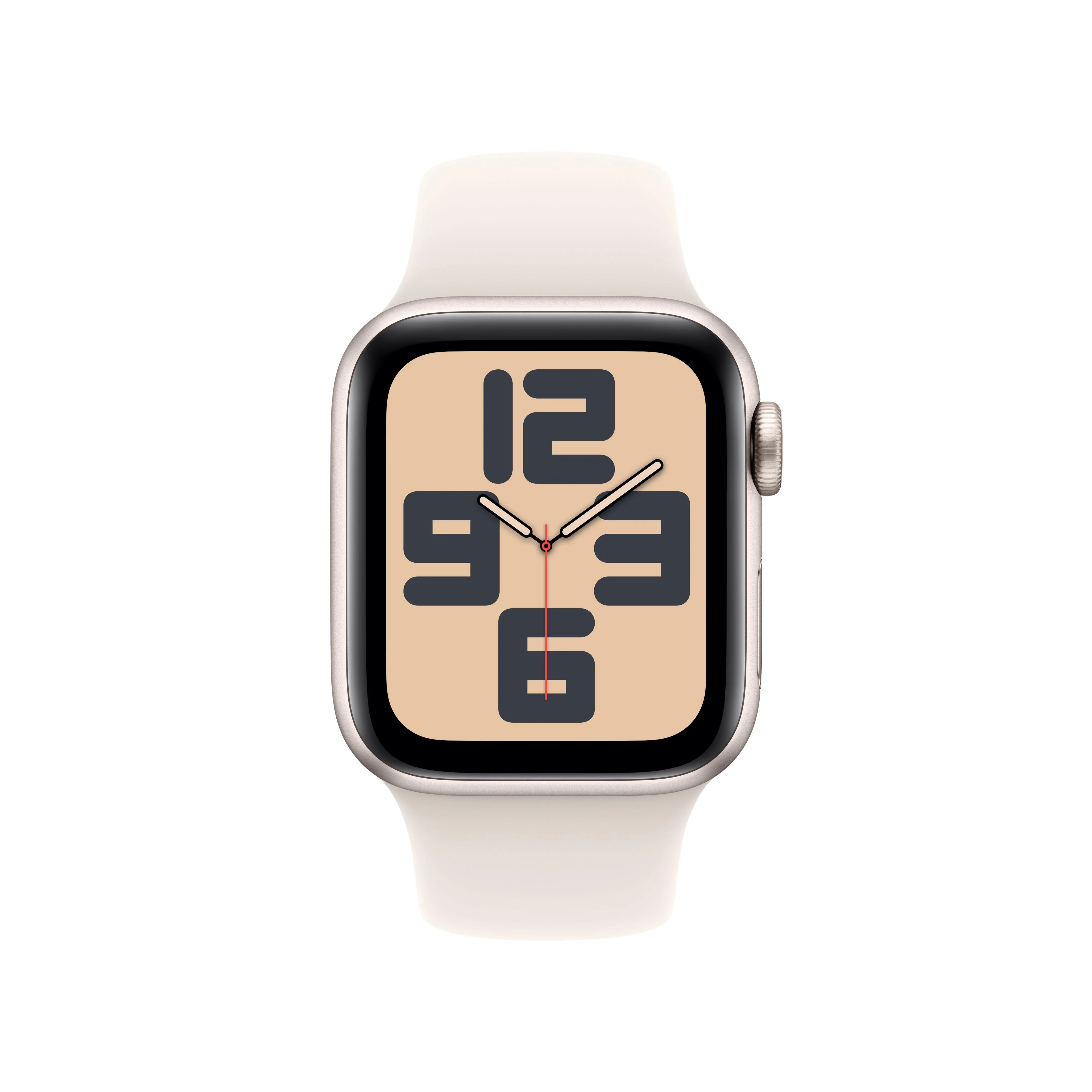 Apple Watch SE GPS + Cellular 40mm Starlight Aluminium Case with Starlight Sport Band - S/M - Image 2