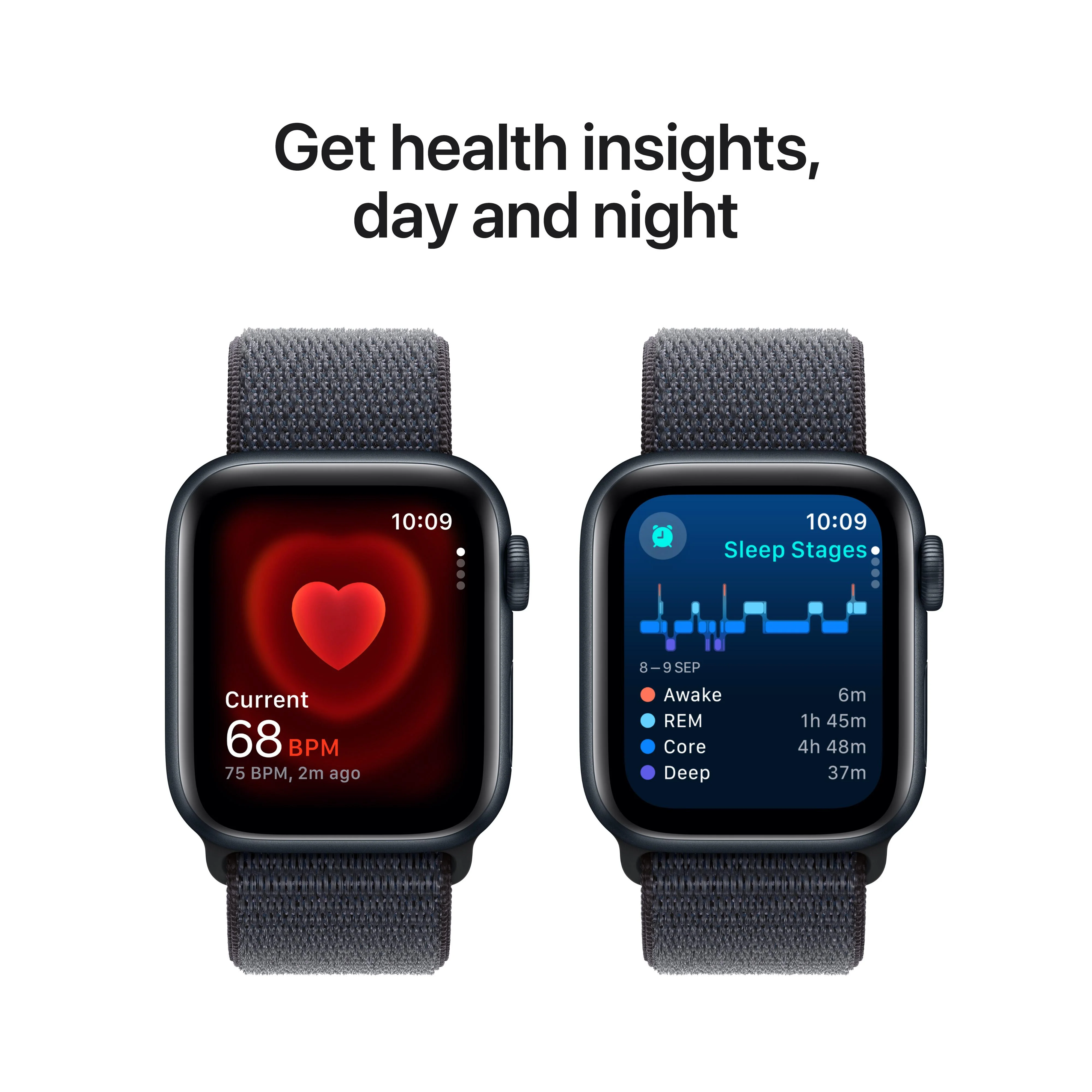 Apple Watch SE GPS 40mm Midnight Aluminium Case with Ink Sport Loop - Image 5