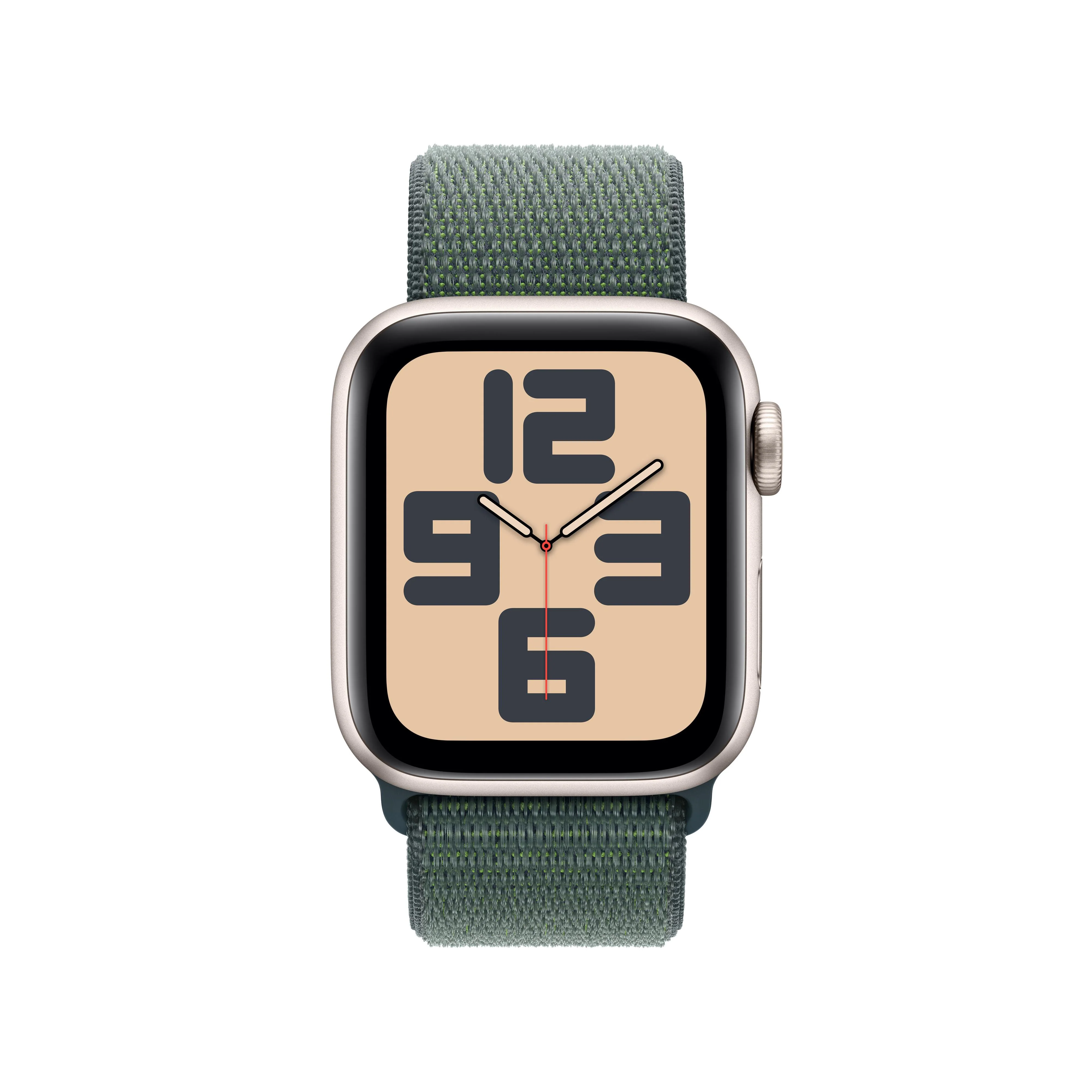 Apple Watch SE GPS 40mm Starlight Aluminium Case with Lake Green Sport Loop - Image 2