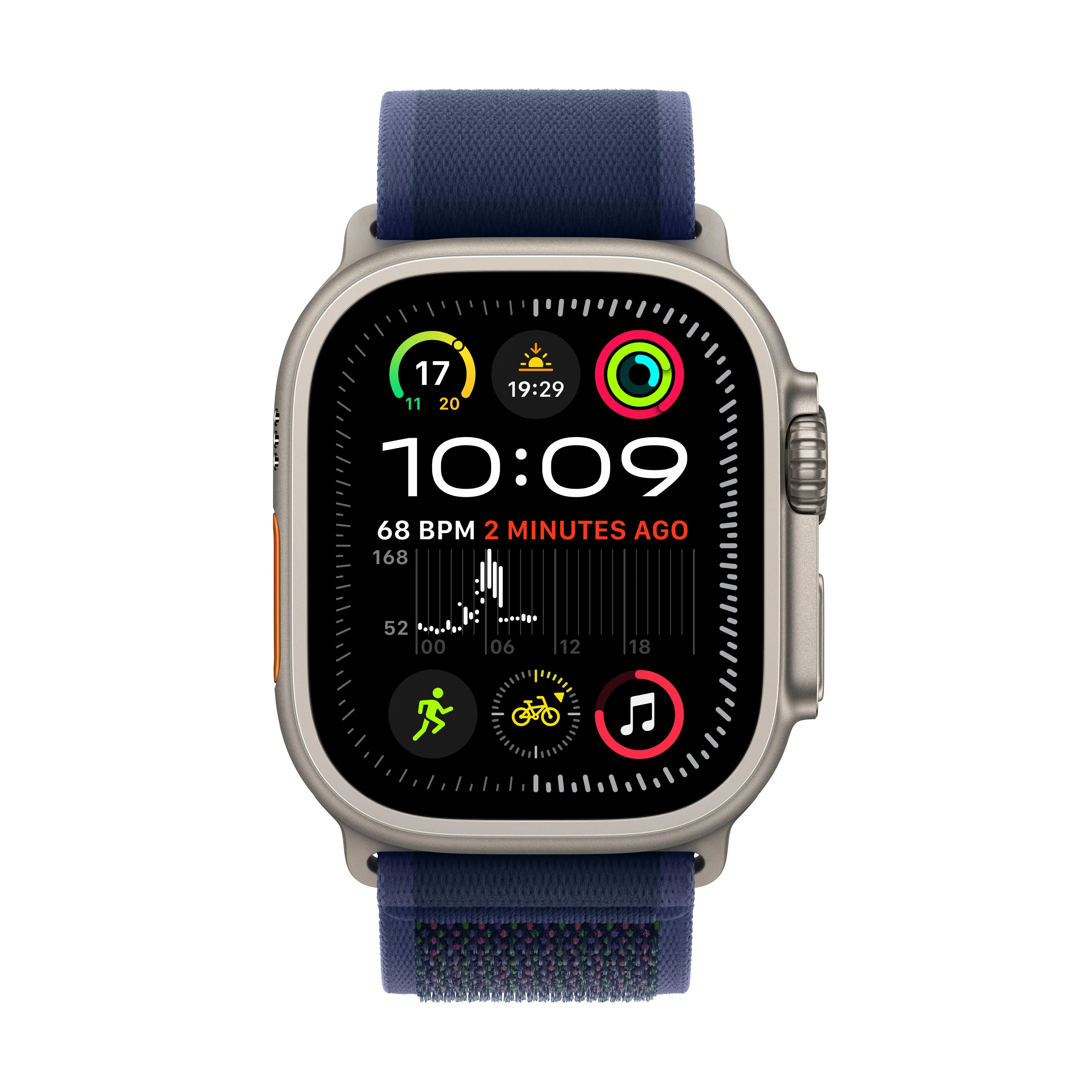 Apple Watch Ultra 2 GPS + Cellular 49mm Natural Titanium Case with Blue Trail Loop - S/M - Image 2