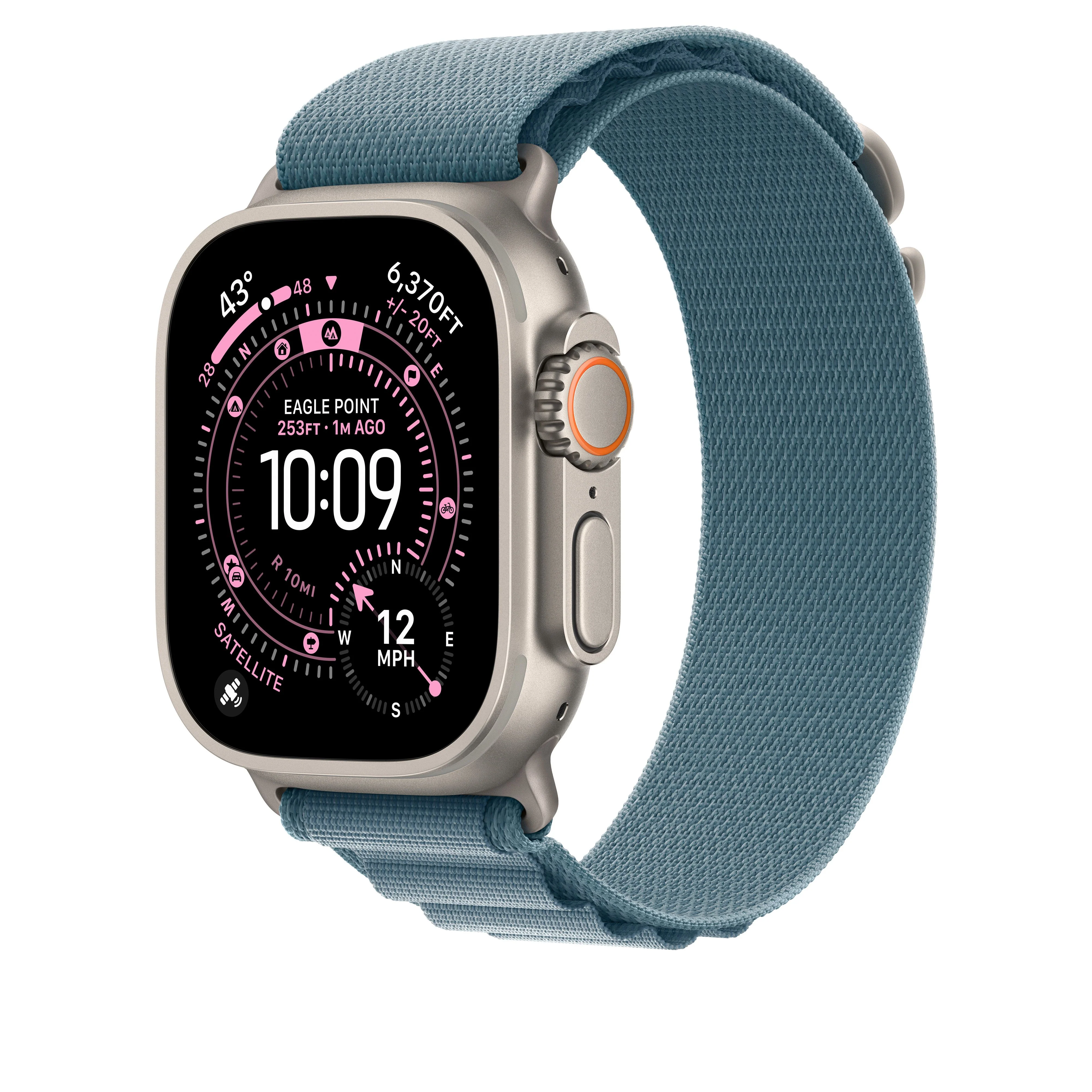 49mm Light Blue Alpine Loop - Small - Natural Titanium Finish - Image 2