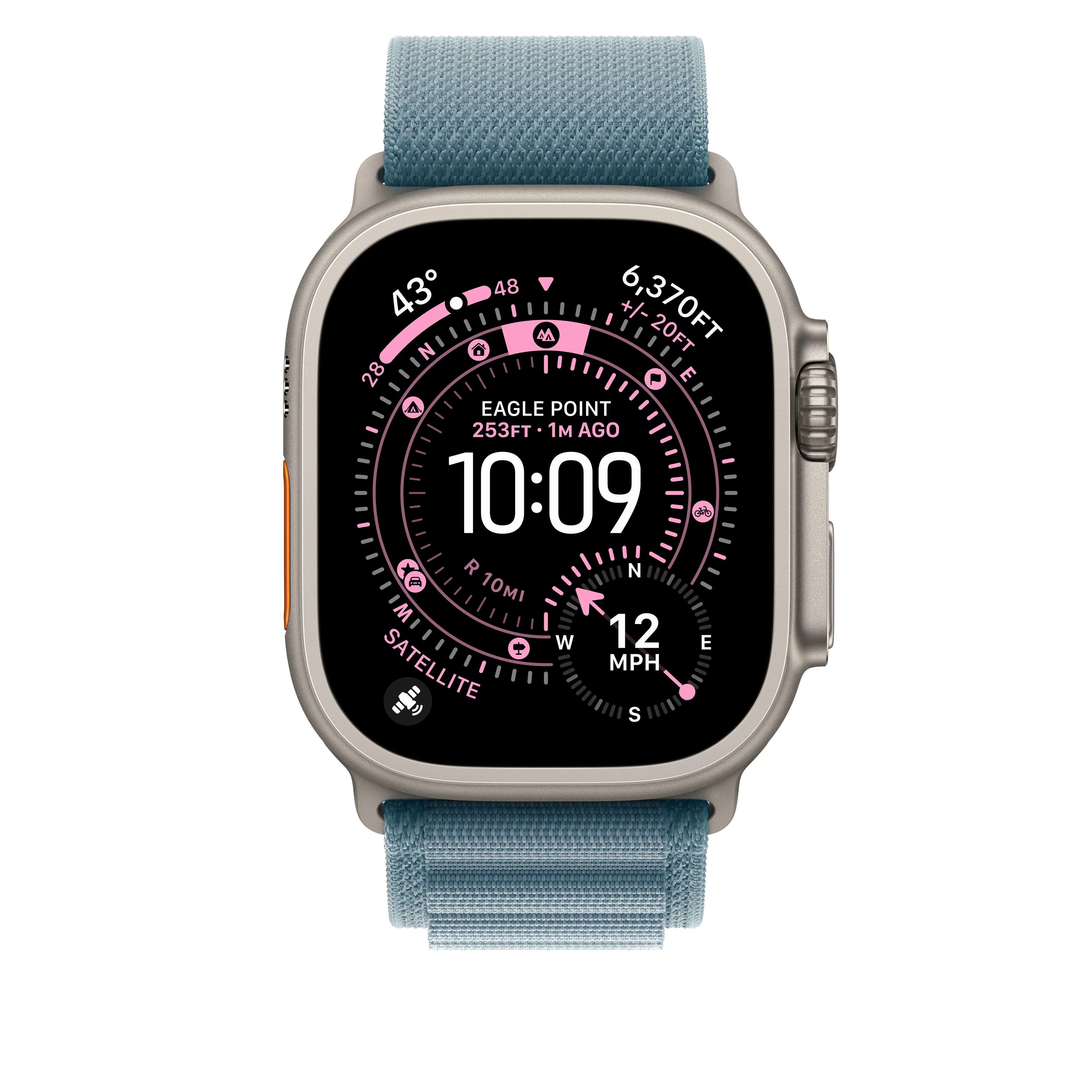 49mm Light Blue Alpine Loop - Small - Natural Titanium Finish - Image 3