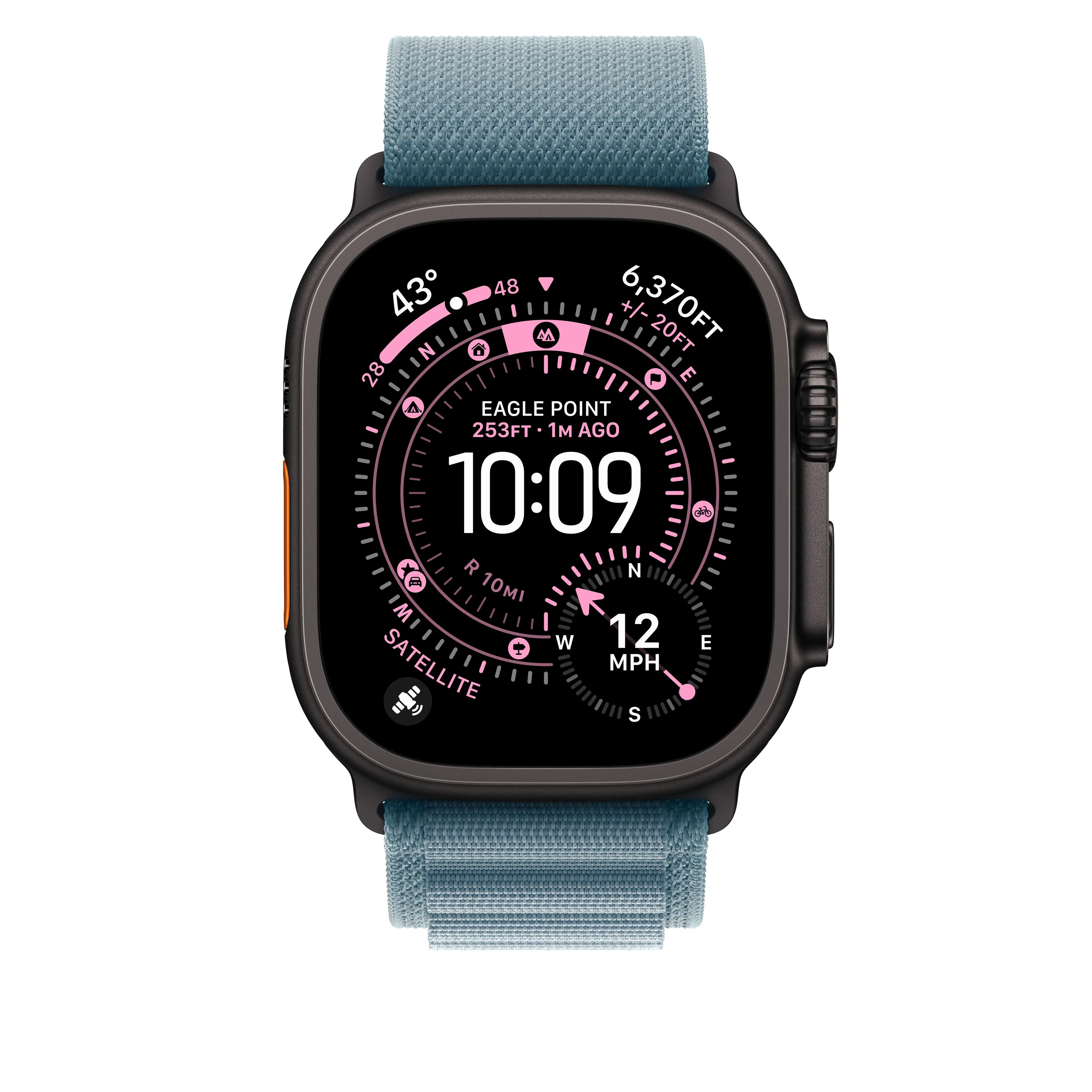 49mm Light Blue Alpine Loop - Small - Black Titanium Finish - Image 3