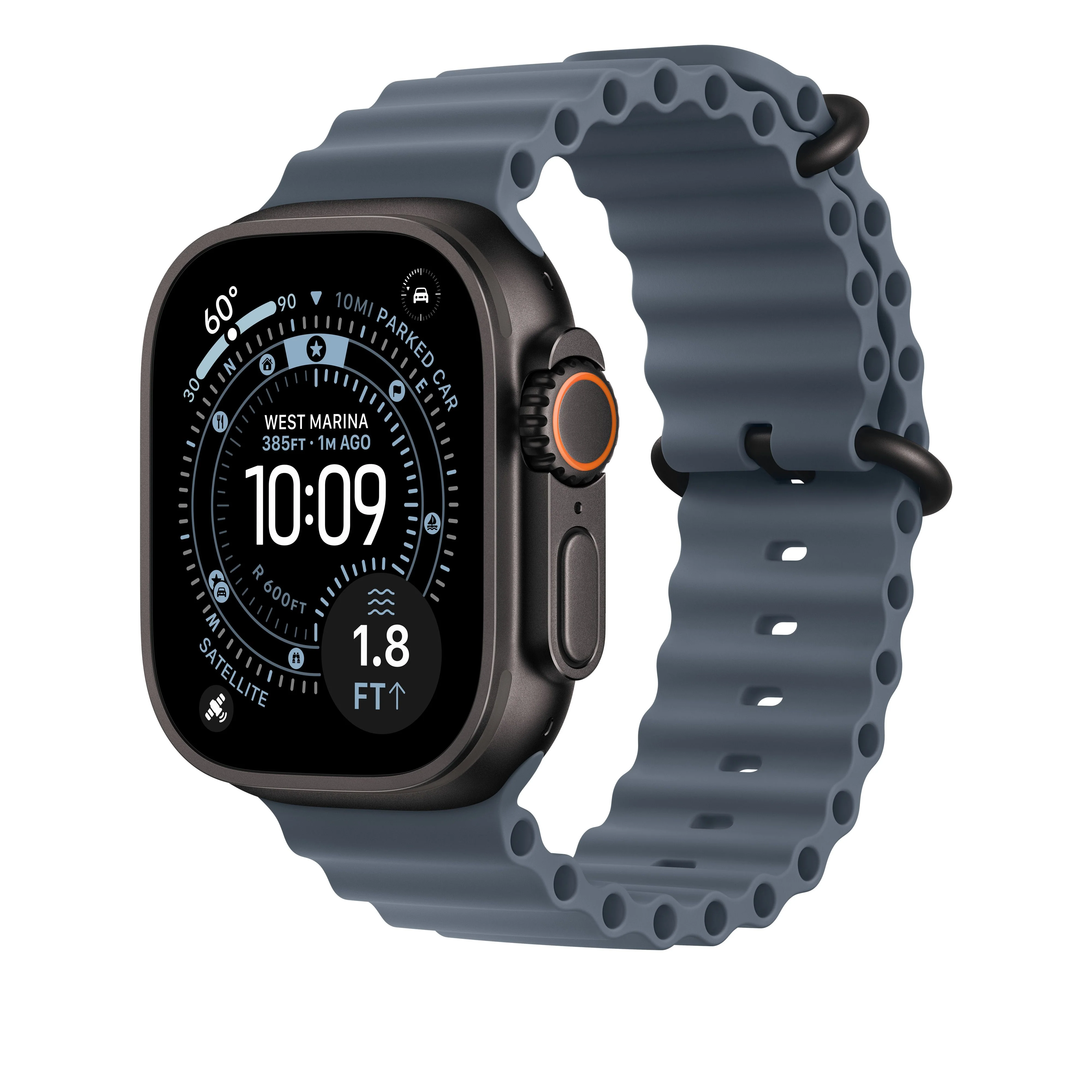 49mm Anchor Blue Ocean Band - Black Titanium Finish - Image 2