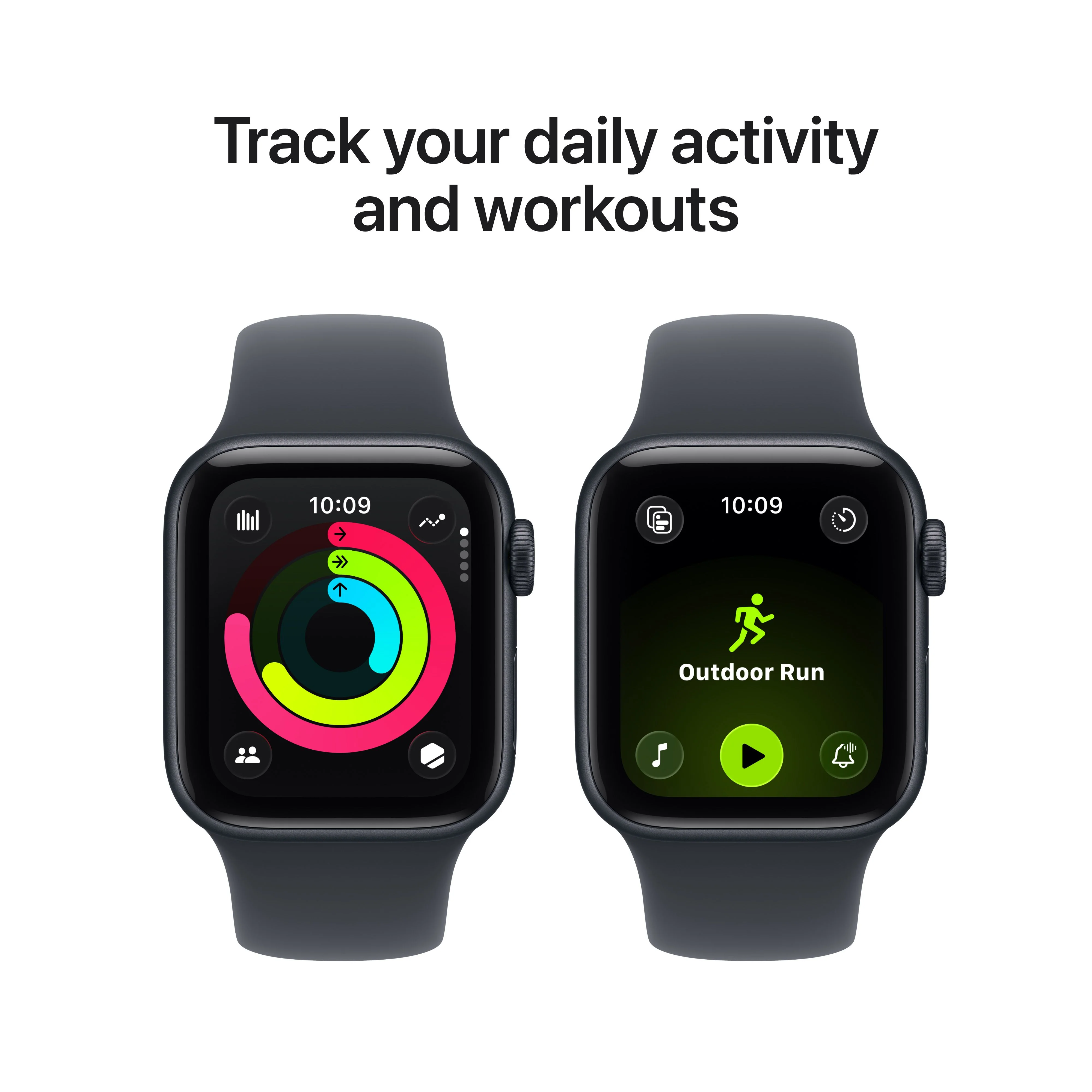 Apple Watch SE 3 GPS 40mm Midnight Aluminium Case with Midnight Sport Band - M/L - Image 6