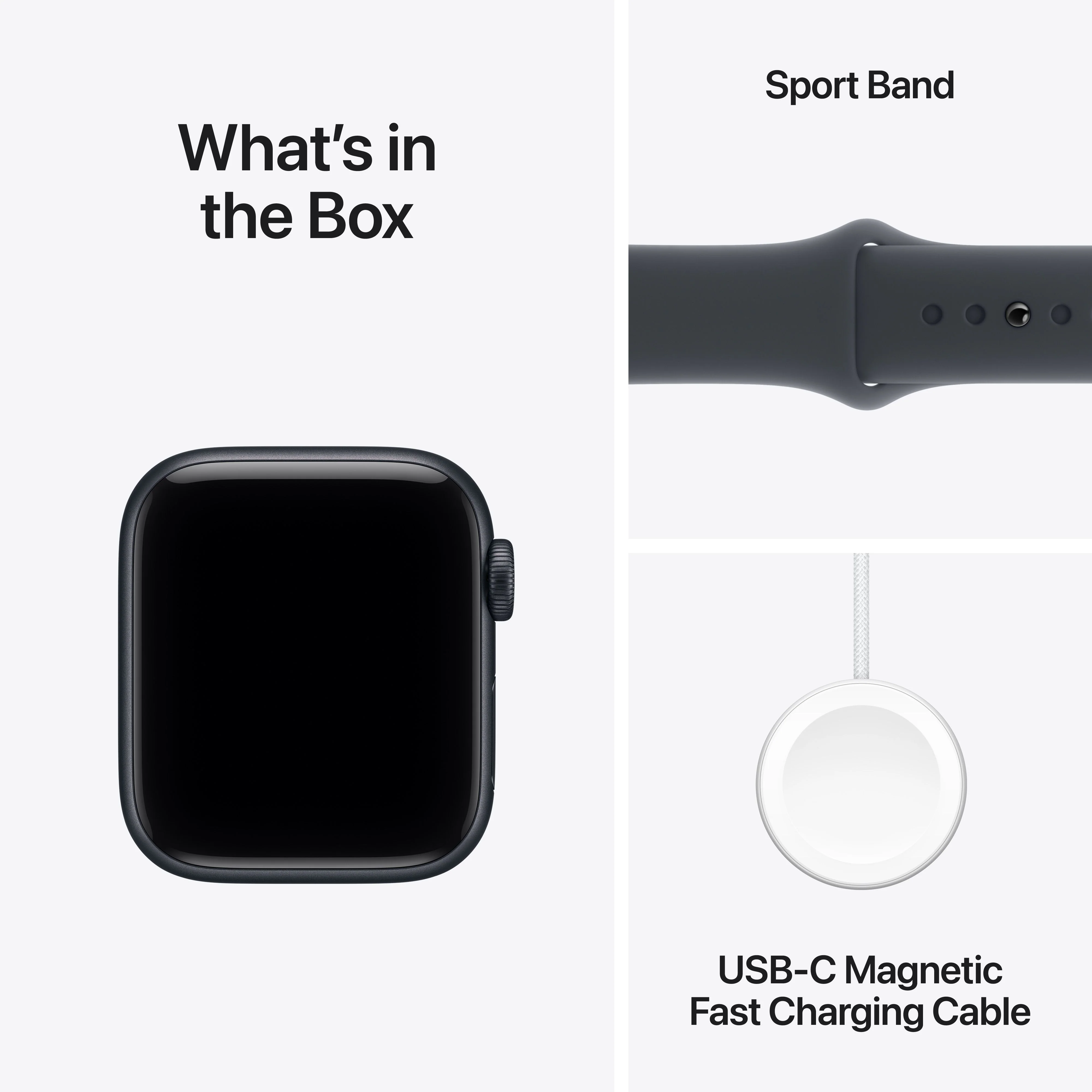 Apple Watch SE 3 GPS 40mm Midnight Aluminium Case with Midnight Sport Band - M/L - Image 8