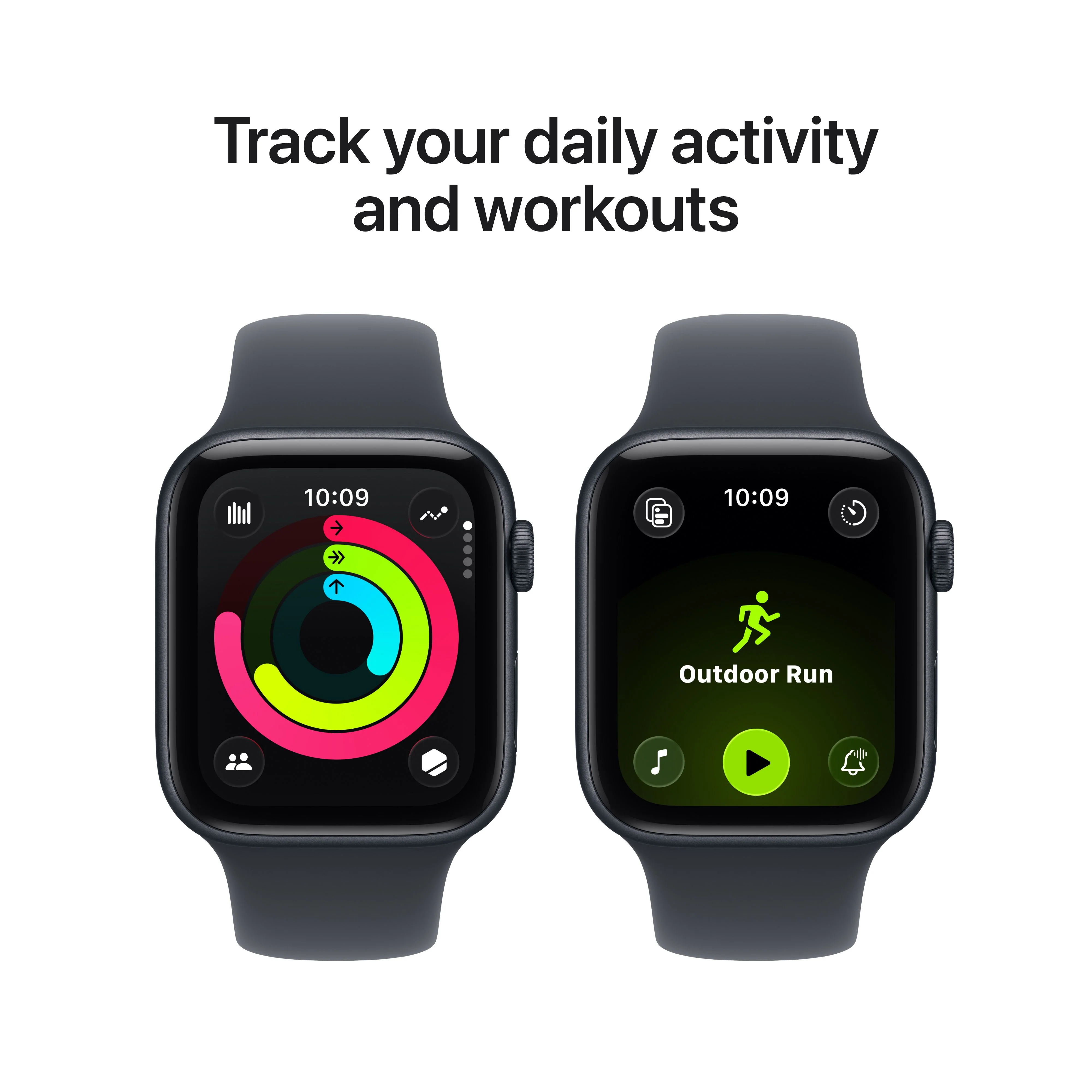 Apple Watch SE 3 GPS 44mm Midnight Aluminium Case with Midnight Sport Band - M/L - Image 6