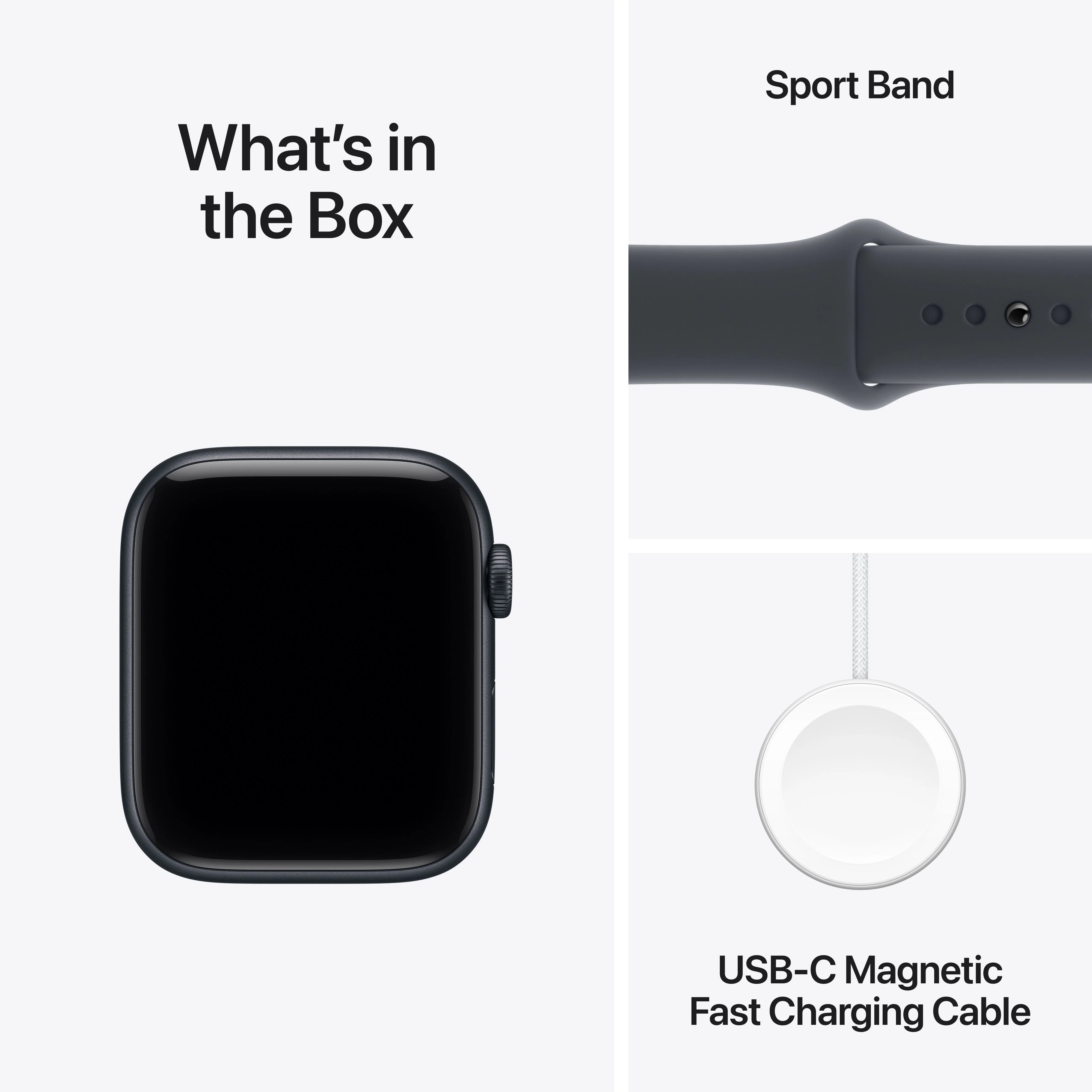 Apple Watch SE 3 GPS 44mm Midnight Aluminium Case with Midnight Sport Band - M/L - Image 8