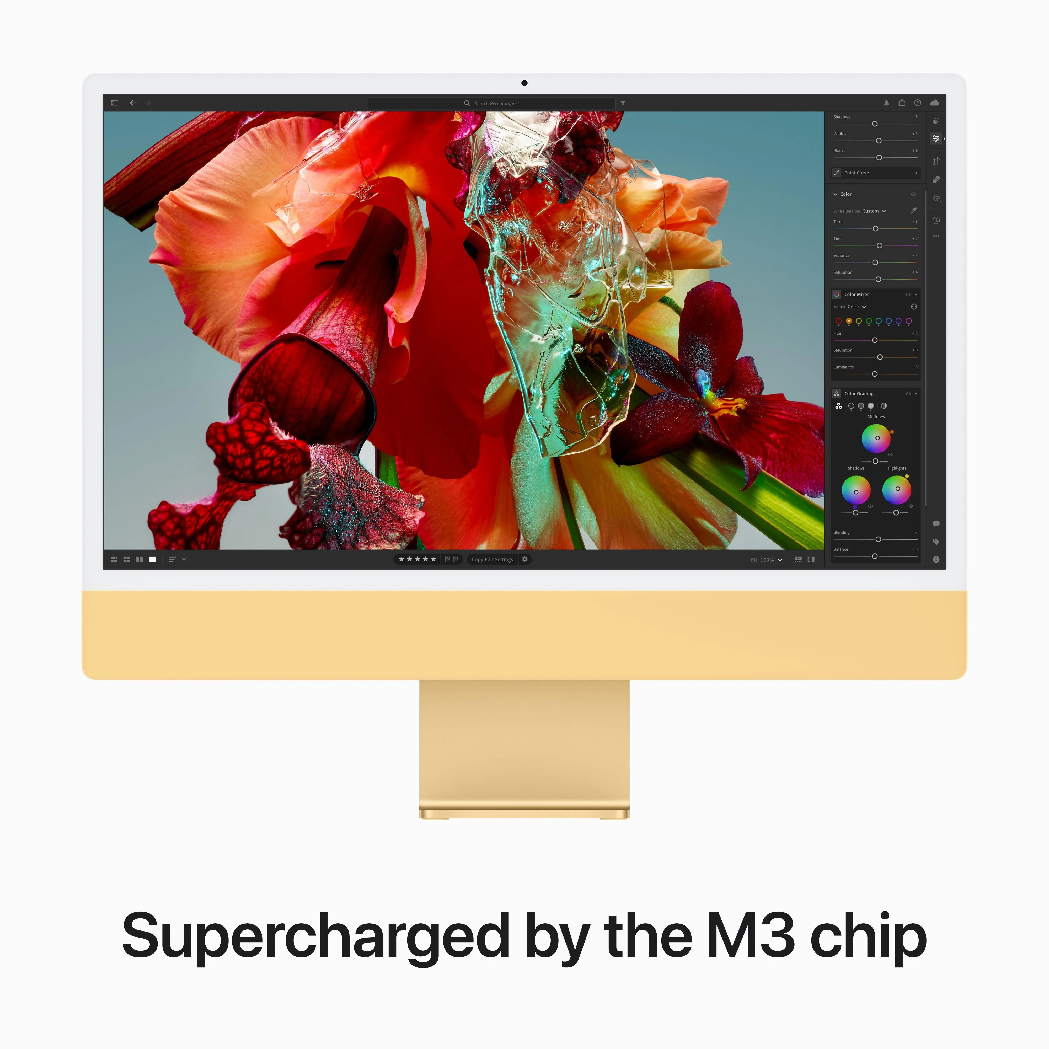 24-inch iMac with Retina 4.5K display: Apple M3 chip with 8‑core CPU and 10‑core GPU, 512GB SSD - Yellow - Image 4