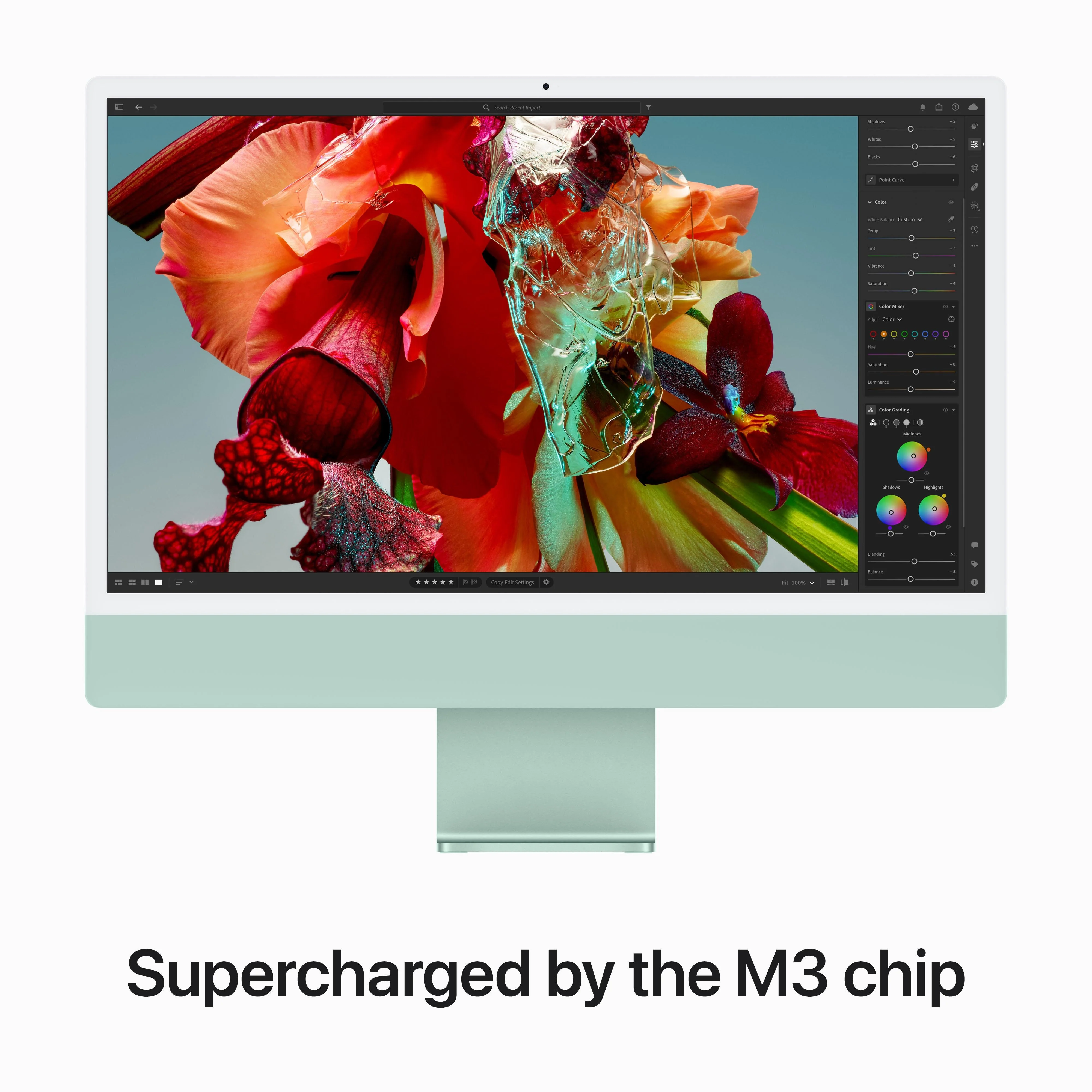 24-inch iMac with Retina 4.5K display: Apple M3 chip with 8‑core CPU and 10‑core GPU, 256GB SSD - Green - Image 4