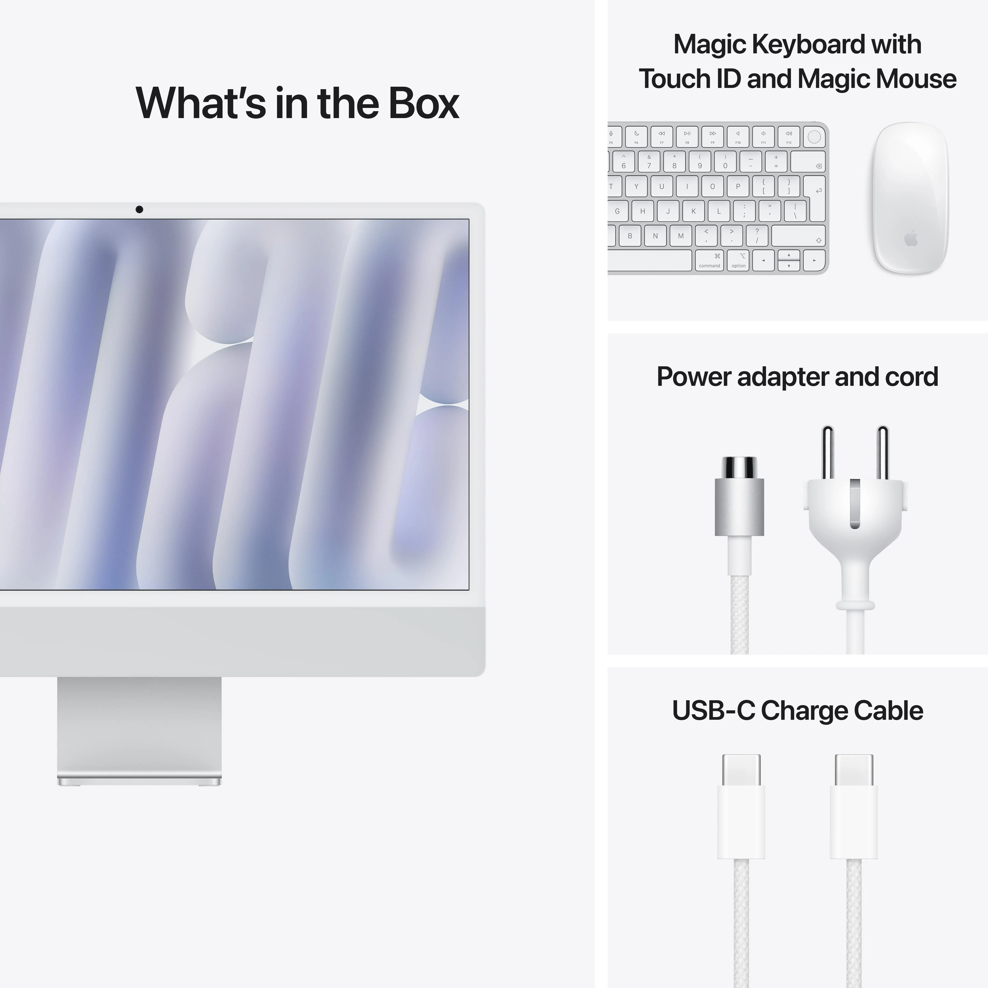 24-inch iMac with Retina 4.5K display: Apple M4 chip with 10-core CPU and 10-core GPU, 256GB SSD , Nano-texture glass - Silver - Image 9