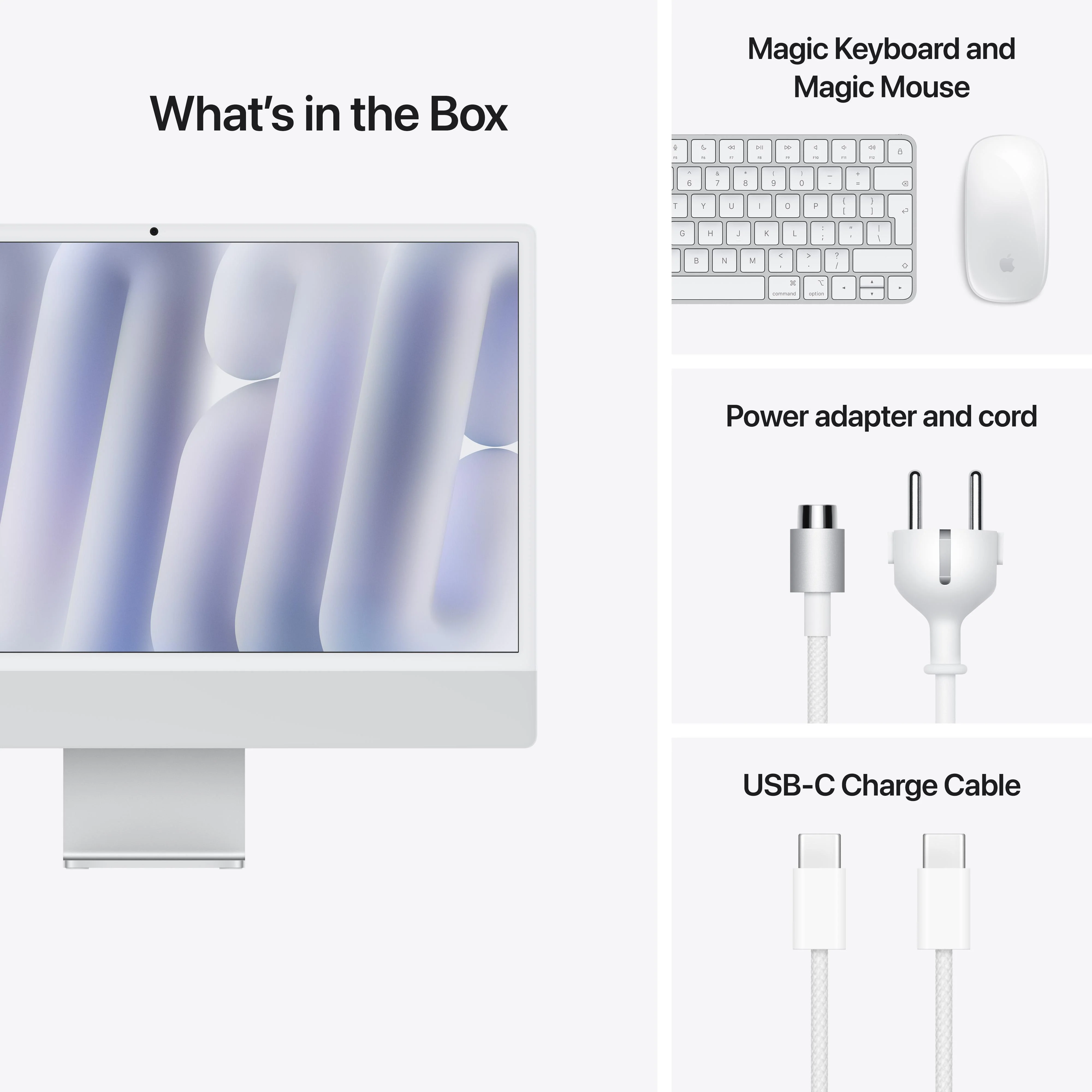 24-inch iMac with Retina 4.5K display: Apple M4 chip with 8-core CPU and 8‑core GPU, 256GB SSD - Silver - Image 9