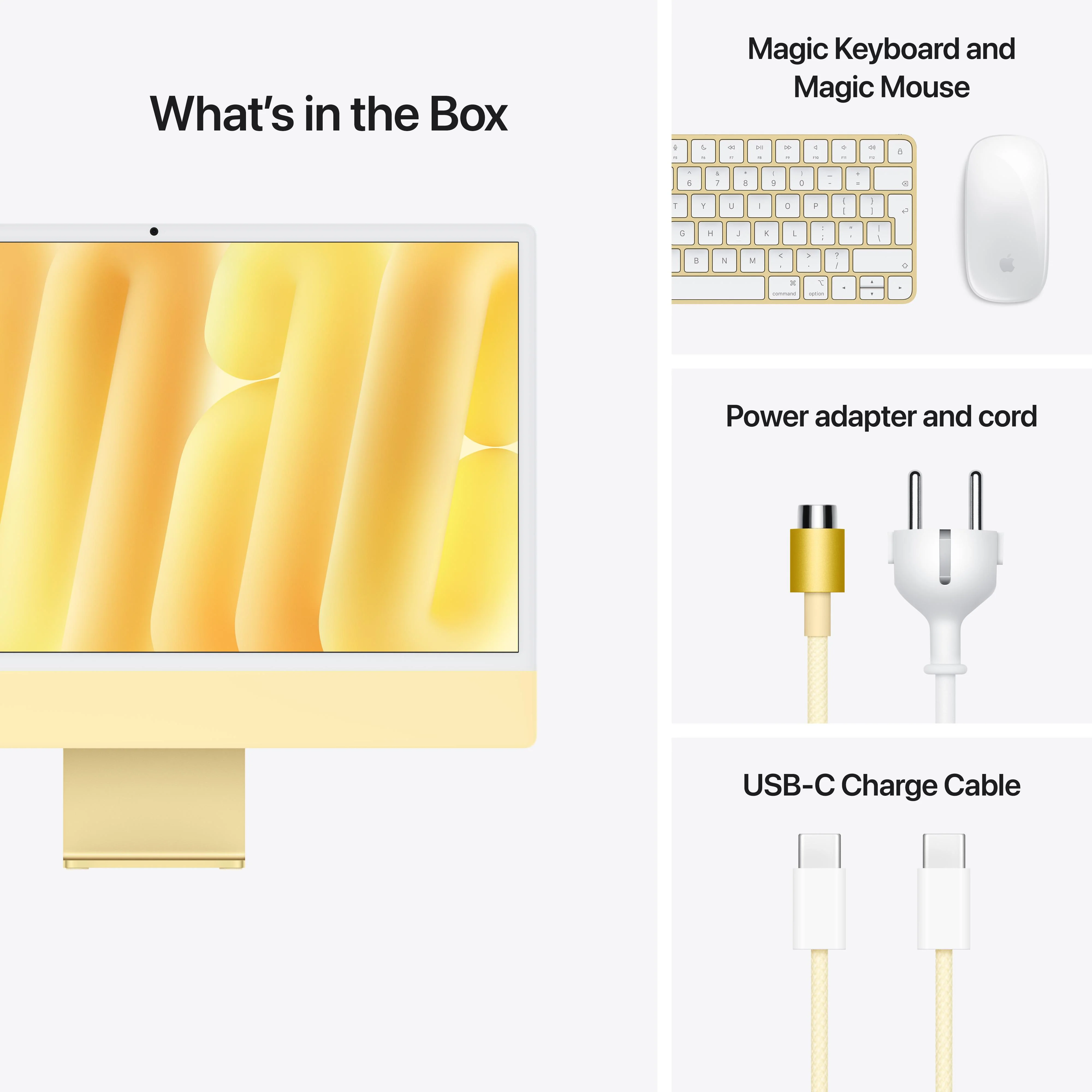 24-inch iMac with Retina 4.5K display: Apple M4 chip with 8-core CPU and 8‑core GPU, 256GB SSD - Yellow - Image 9