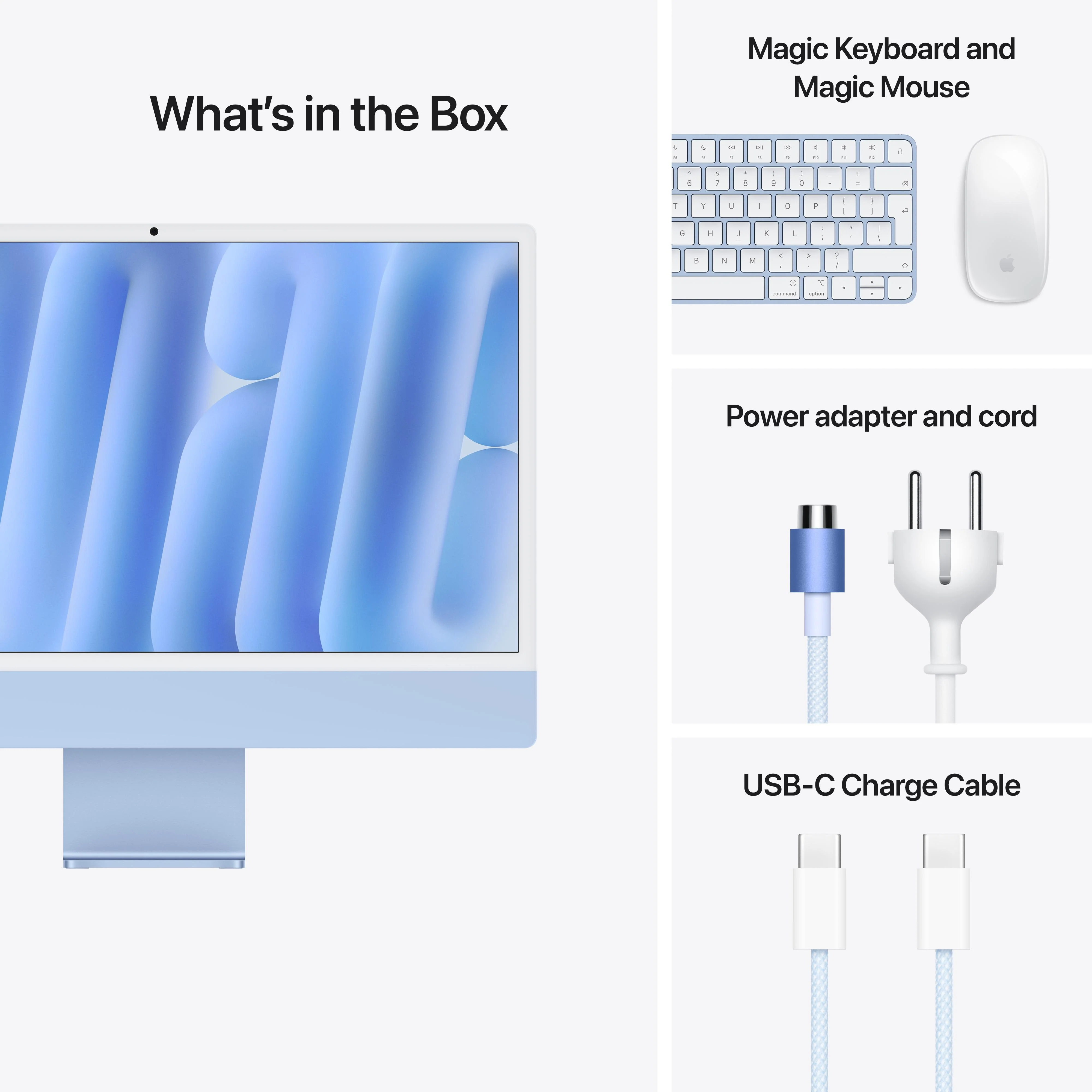 24-inch iMac with Retina 4.5K display: Apple M4 chip with 8-core CPU and 8‑core GPU, 256GB SSD - Blue - Image 9