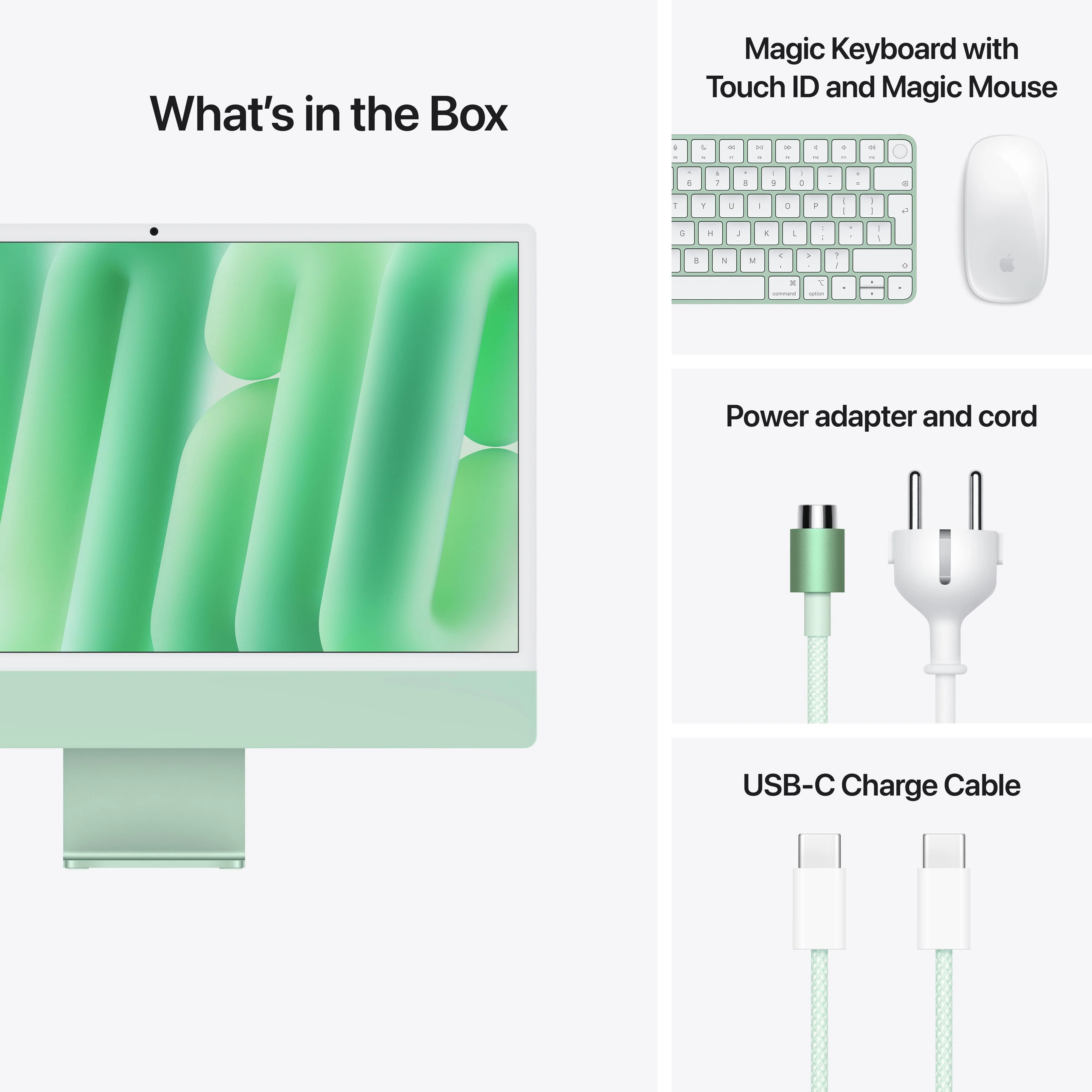 24-inch iMac with Retina 4.5K display: Apple M4 chip with 10-core CPU and 10-core GPU, 256GB SSD - Green - Image 9