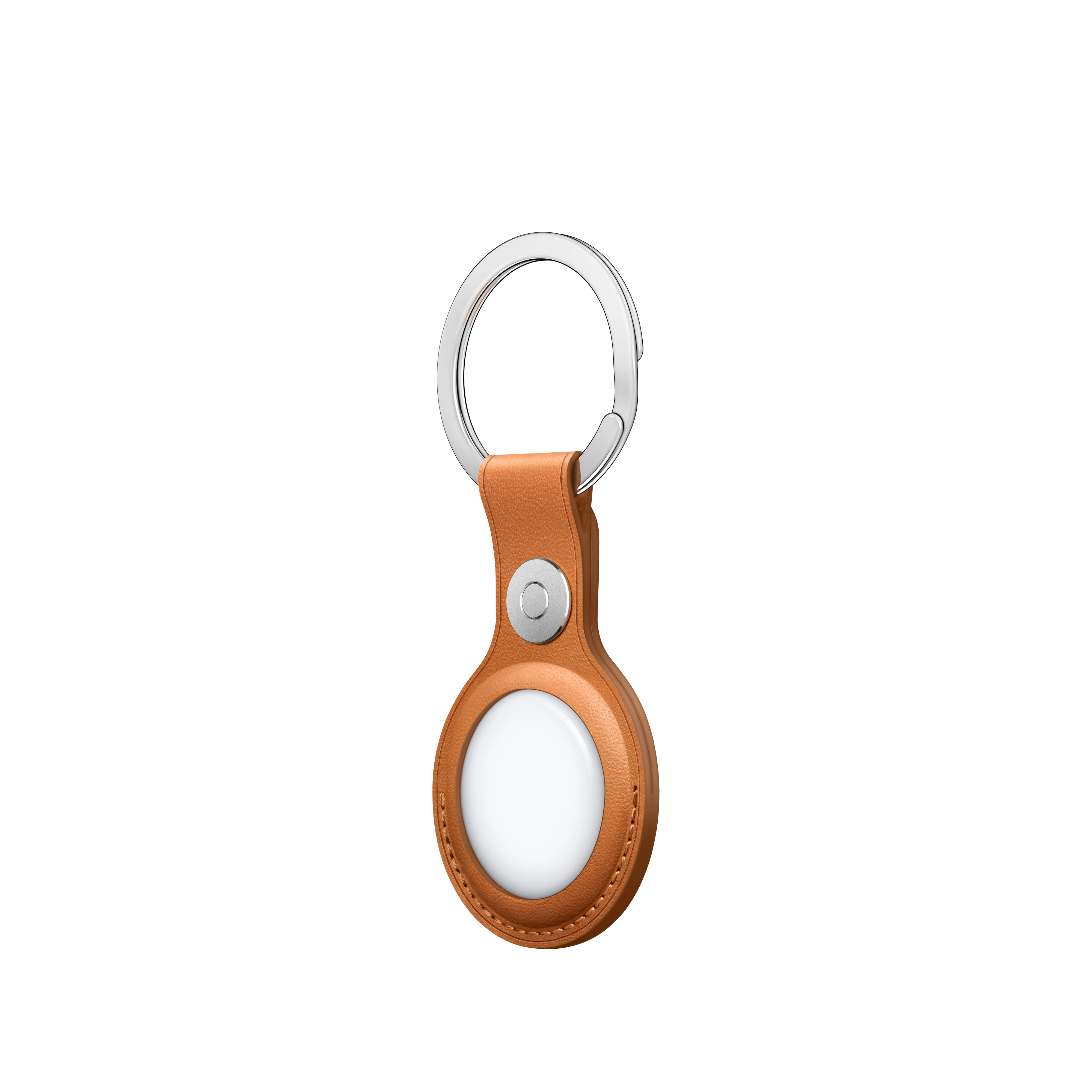 AirTag Leather Key Ring β Golden Brown - Image 3