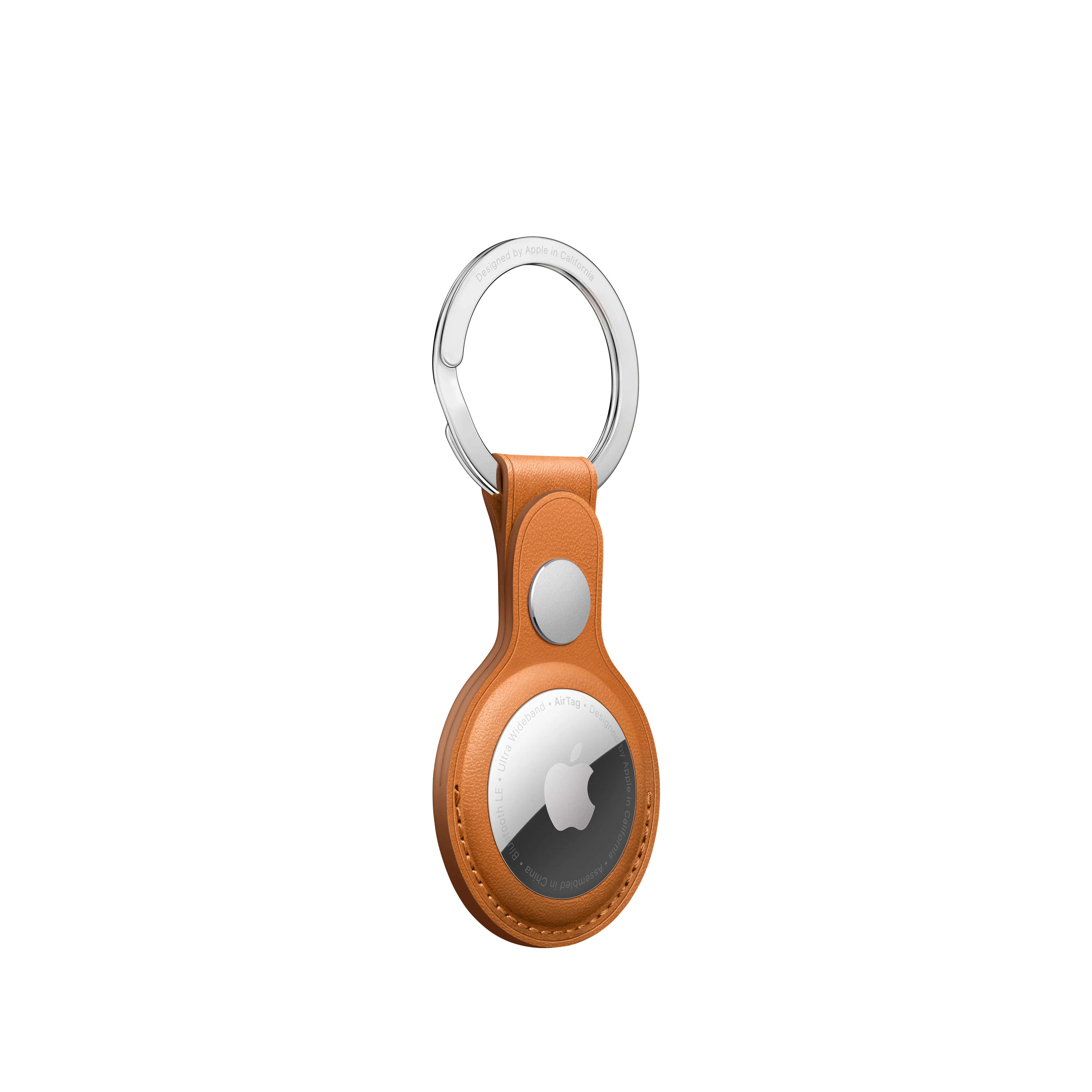 AirTag Leather Key Ring β Golden Brown - Image 4