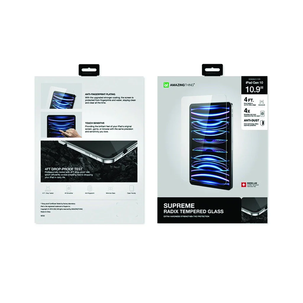 AmazingThing Radix Full Glass for iPad 10.9" 10th Gen (2022) (Clear) - Image 3