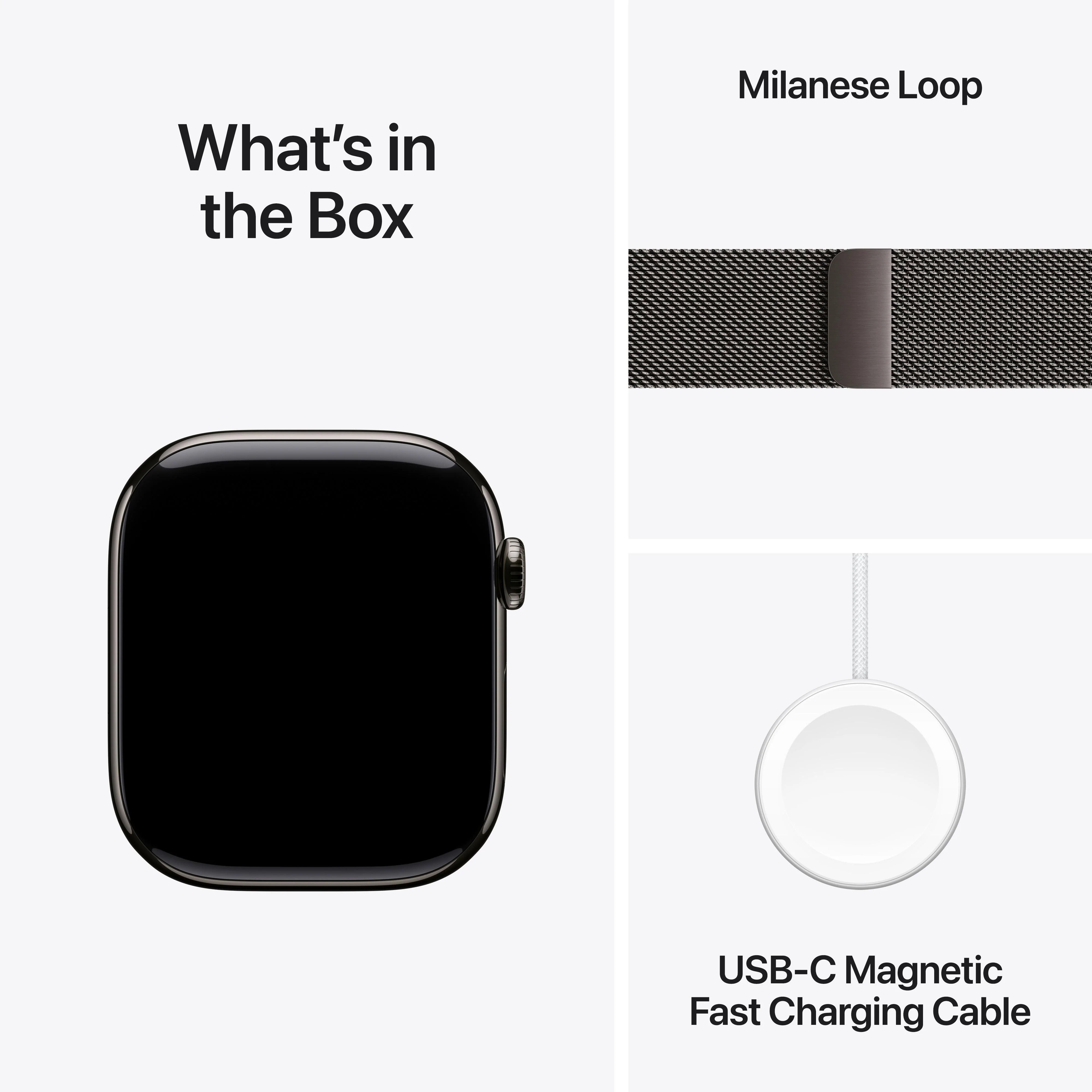 Apple Watch Series 10 GPS + Cellular 46mm Slate Titanium Case with Slate Milanese Loop - S/M - Image 9