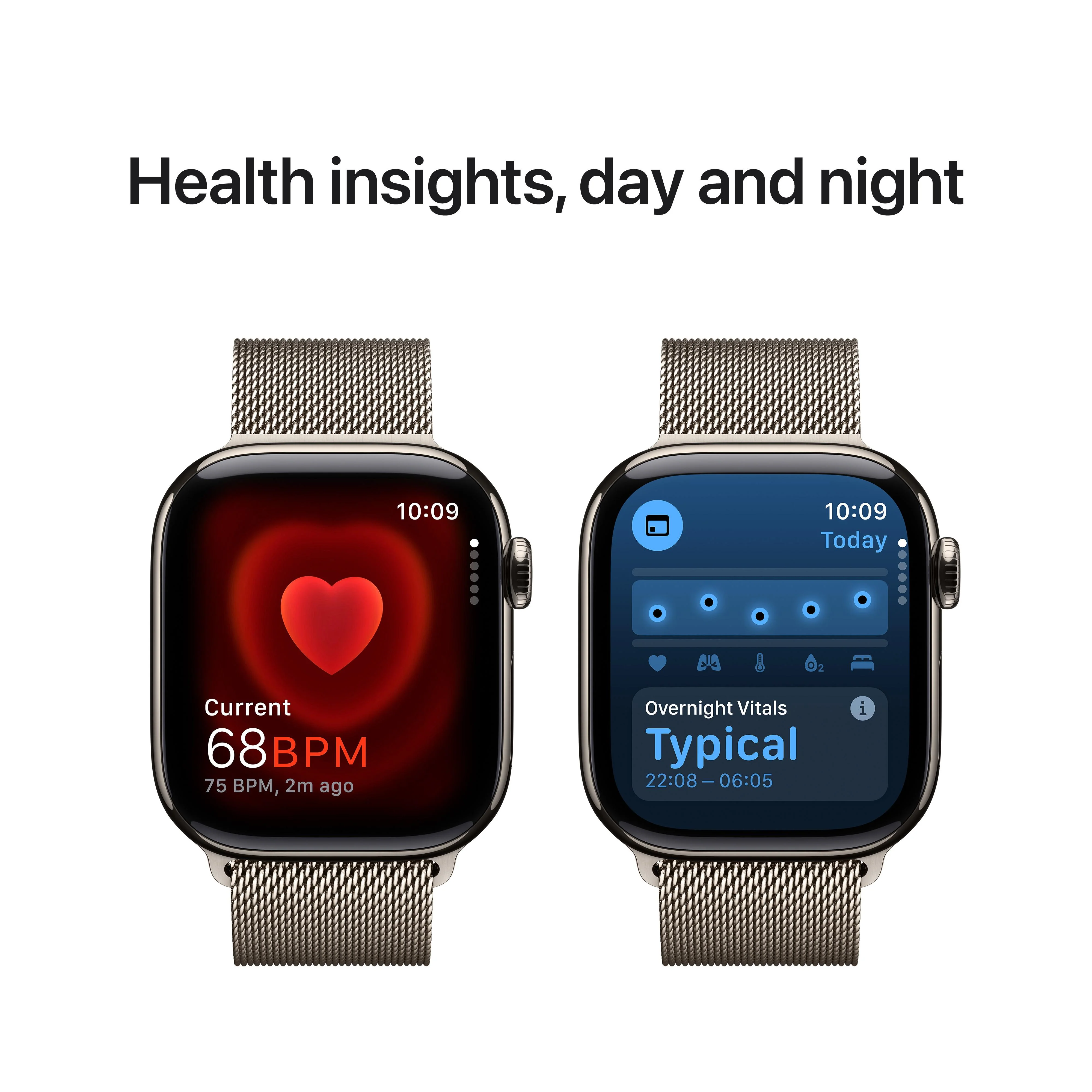 Apple Watch Series 10 GPS + Cellular 42mm Natural Titanium Case with Natural Milanese Loop - Image 5
