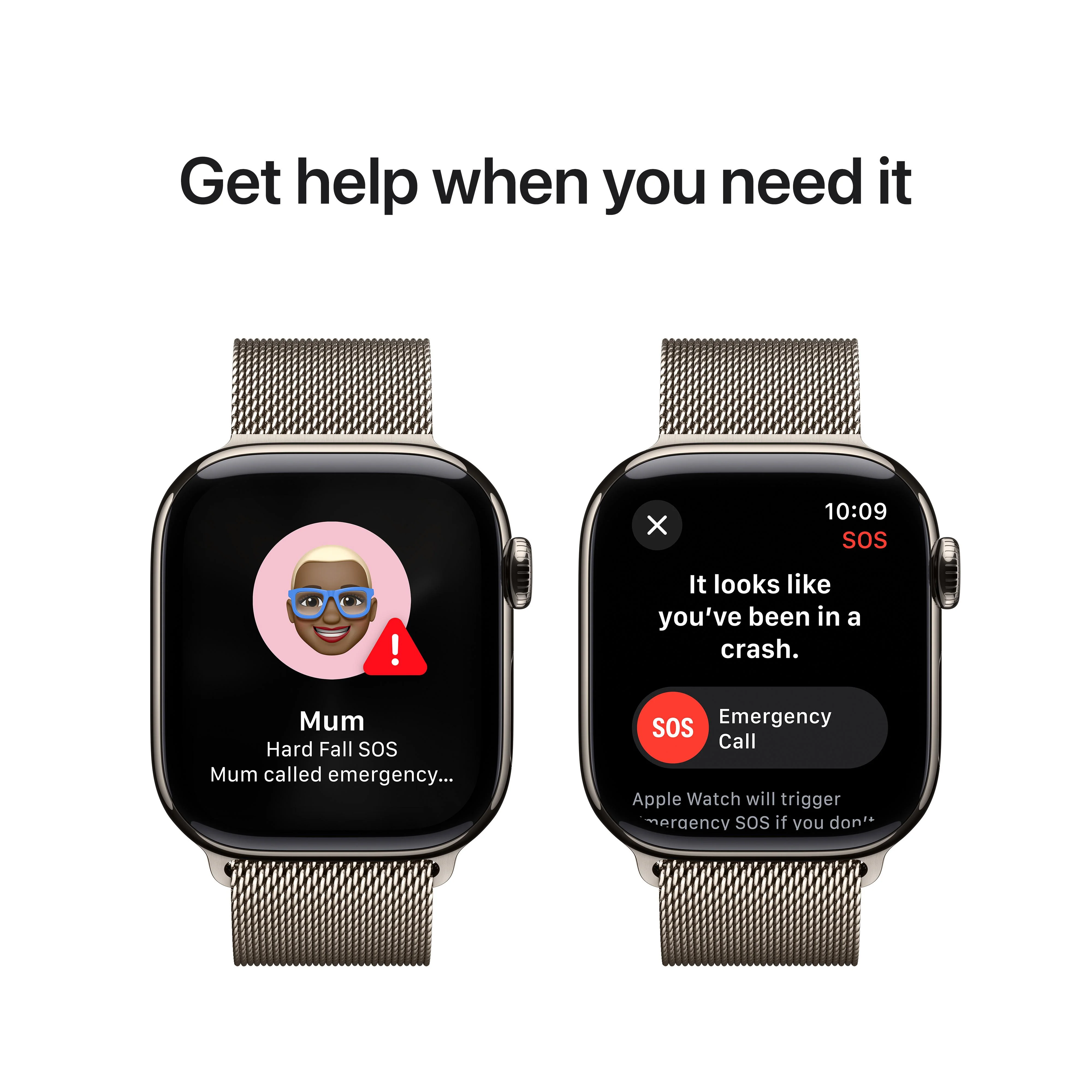 Apple Watch Series 10 GPS + Cellular 42mm Natural Titanium Case with Natural Milanese Loop - Image 6