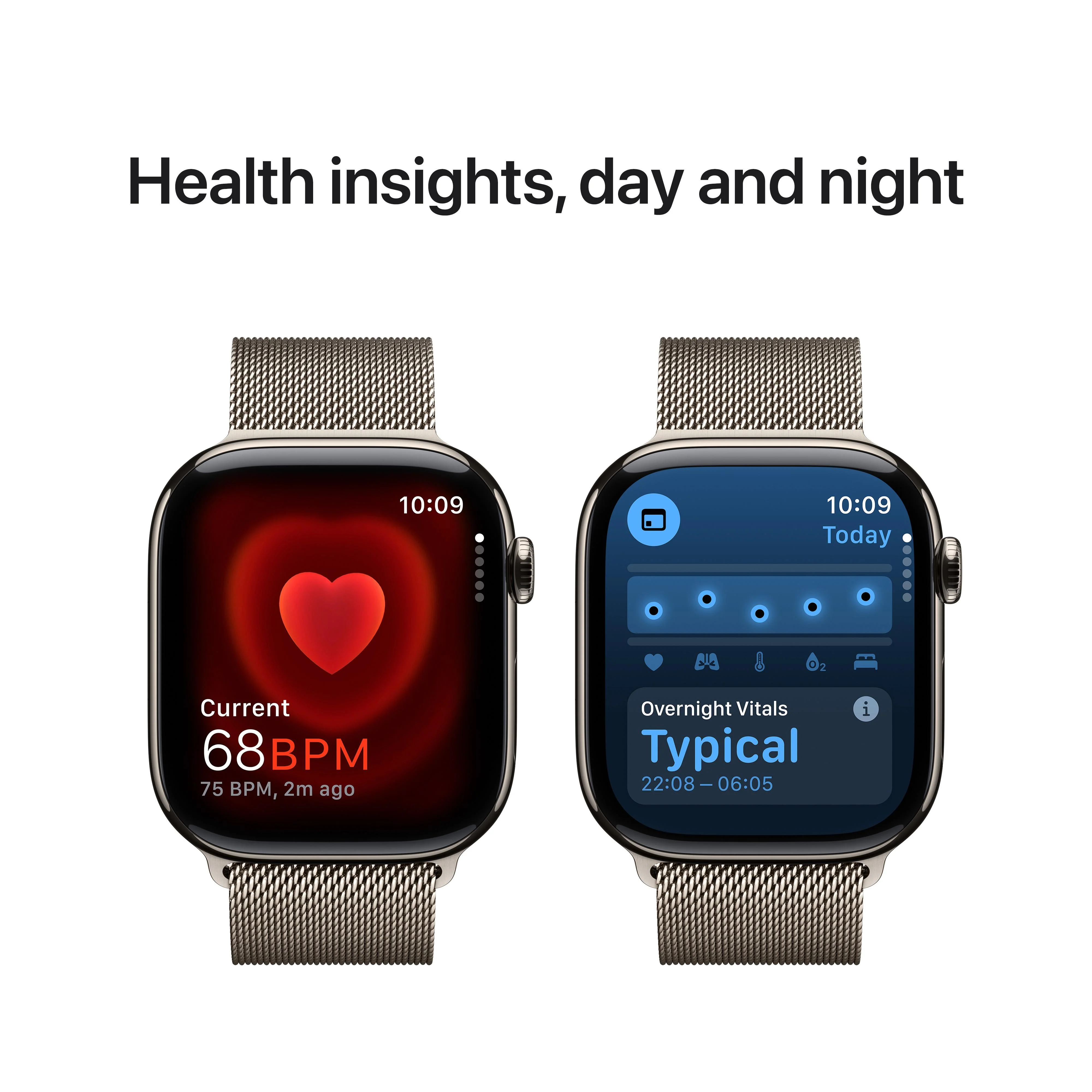 Apple Watch Series 10 GPS + Cellular 46mm Natural Titanium Case with Natural Milanese Loop - M/L - Image 5