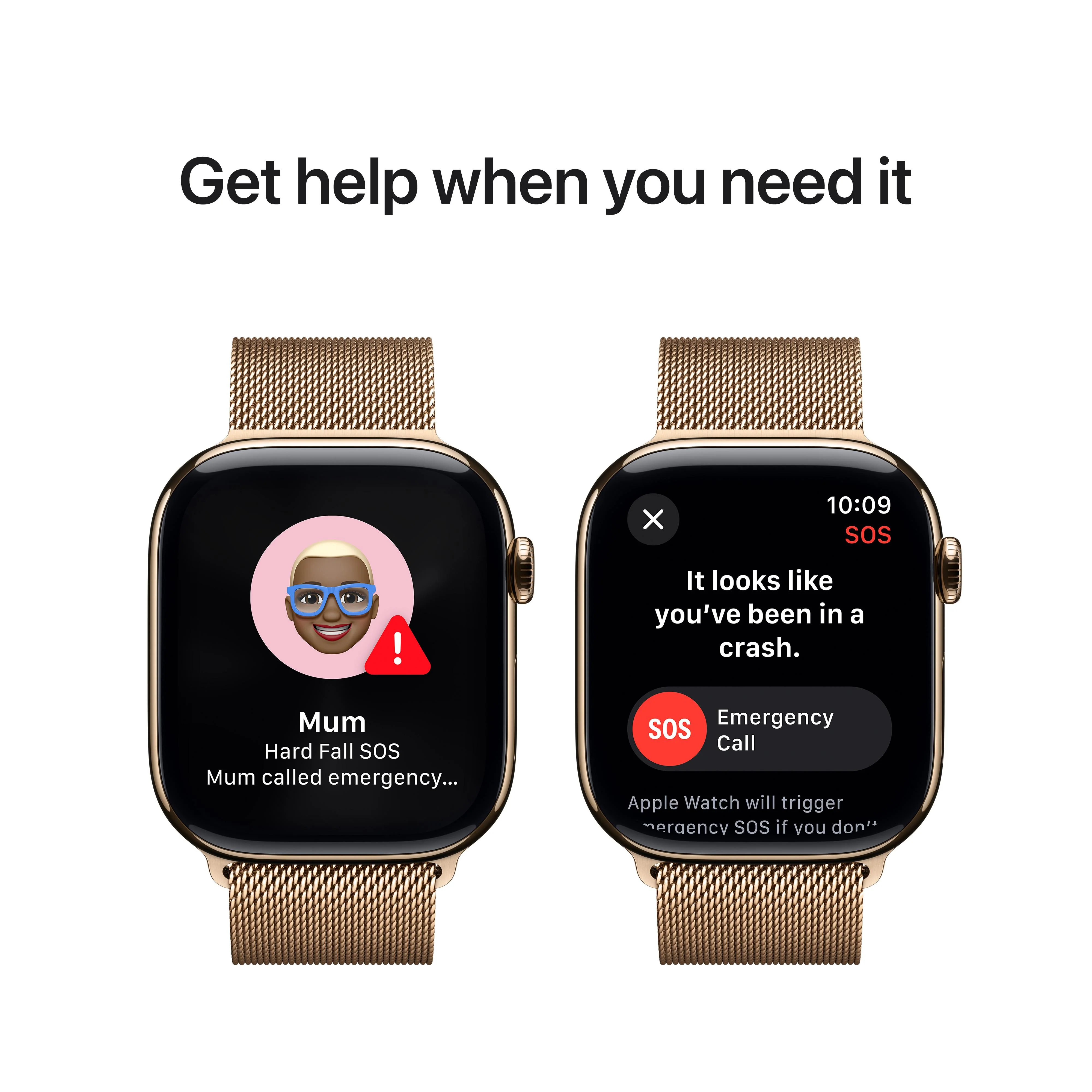 Apple Watch Series 10 GPS + Cellular 46mm Gold Titanium Case with Gold Milanese Loop - M/L - Image 6