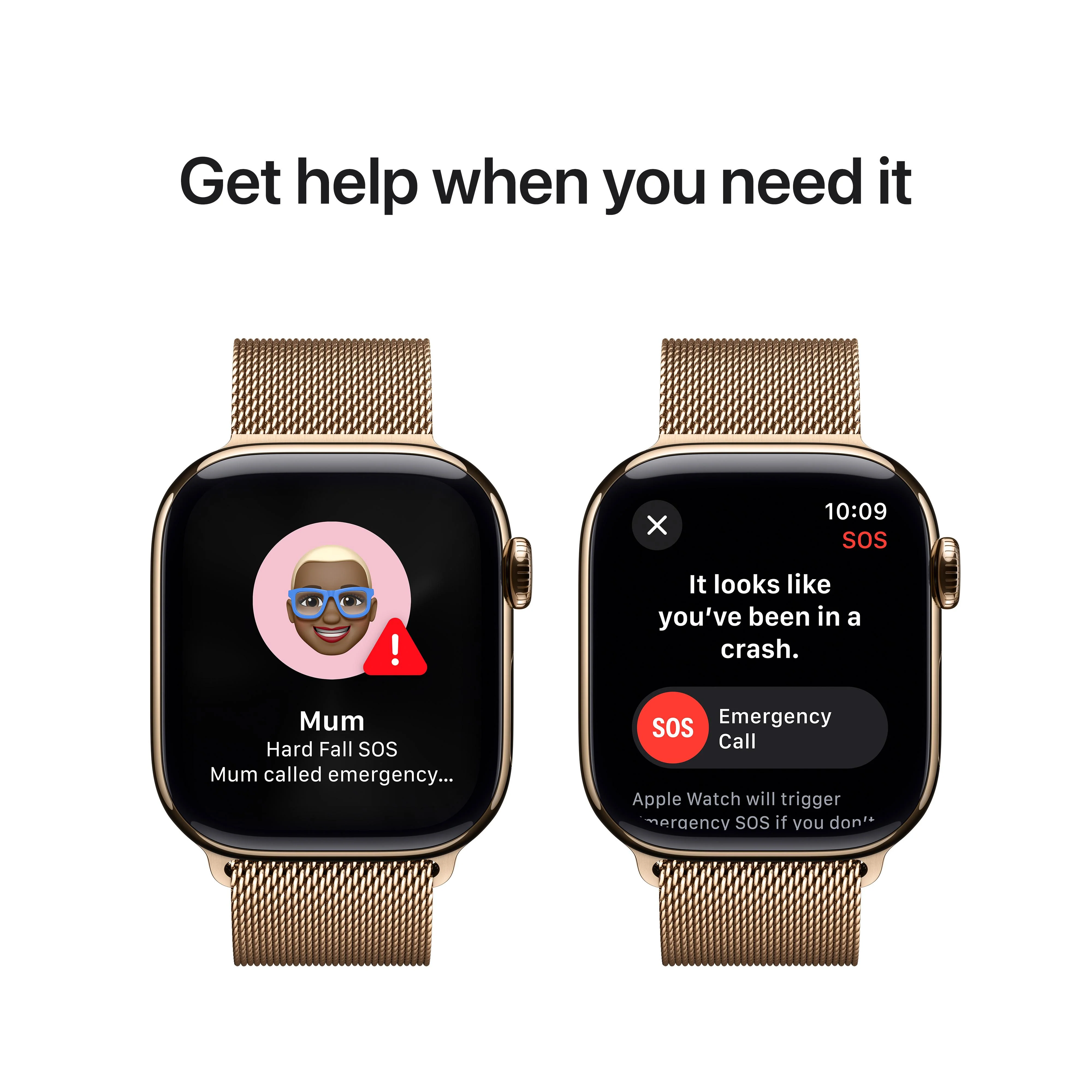 Apple Watch Series 10 GPS + Cellular 42mm Gold Titanium Case with Gold Milanese Loop - Image 6
