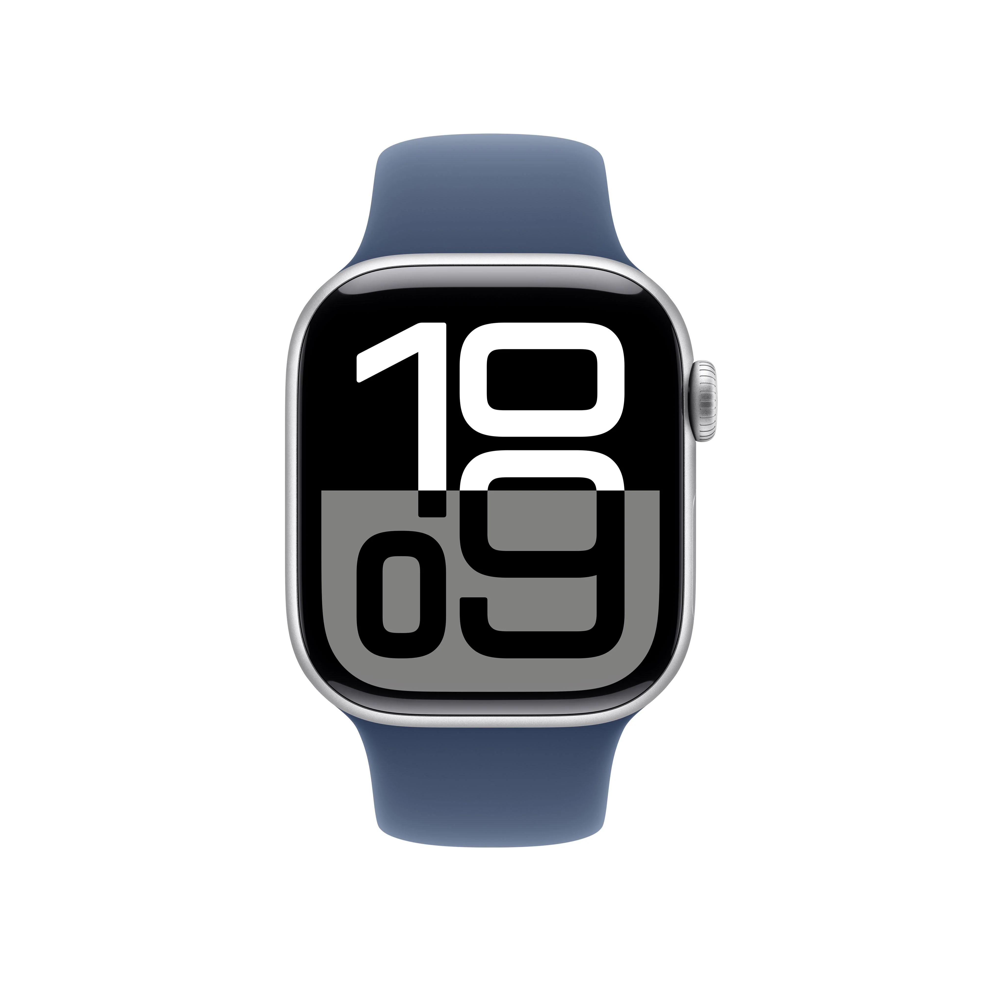 Apple Watch Series 10 GPS + Cellular 42mm Silver Aluminium Case with Denim Sport Band - M/L - Image 2