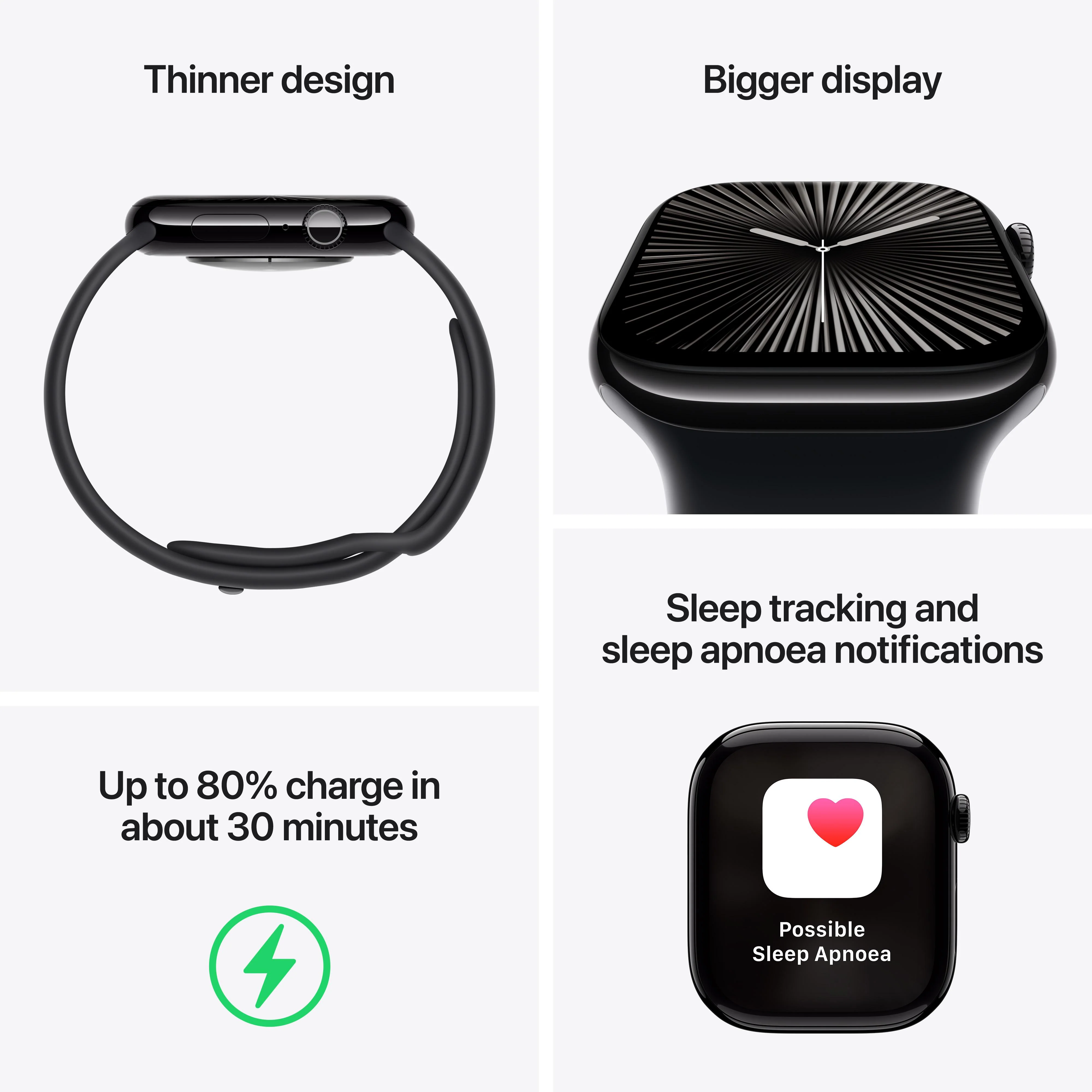 Apple Watch Series 10 GPS + Cellular 42mm Rose Gold Aluminium Case with Light Blush Sport Band - S/M - Image 3