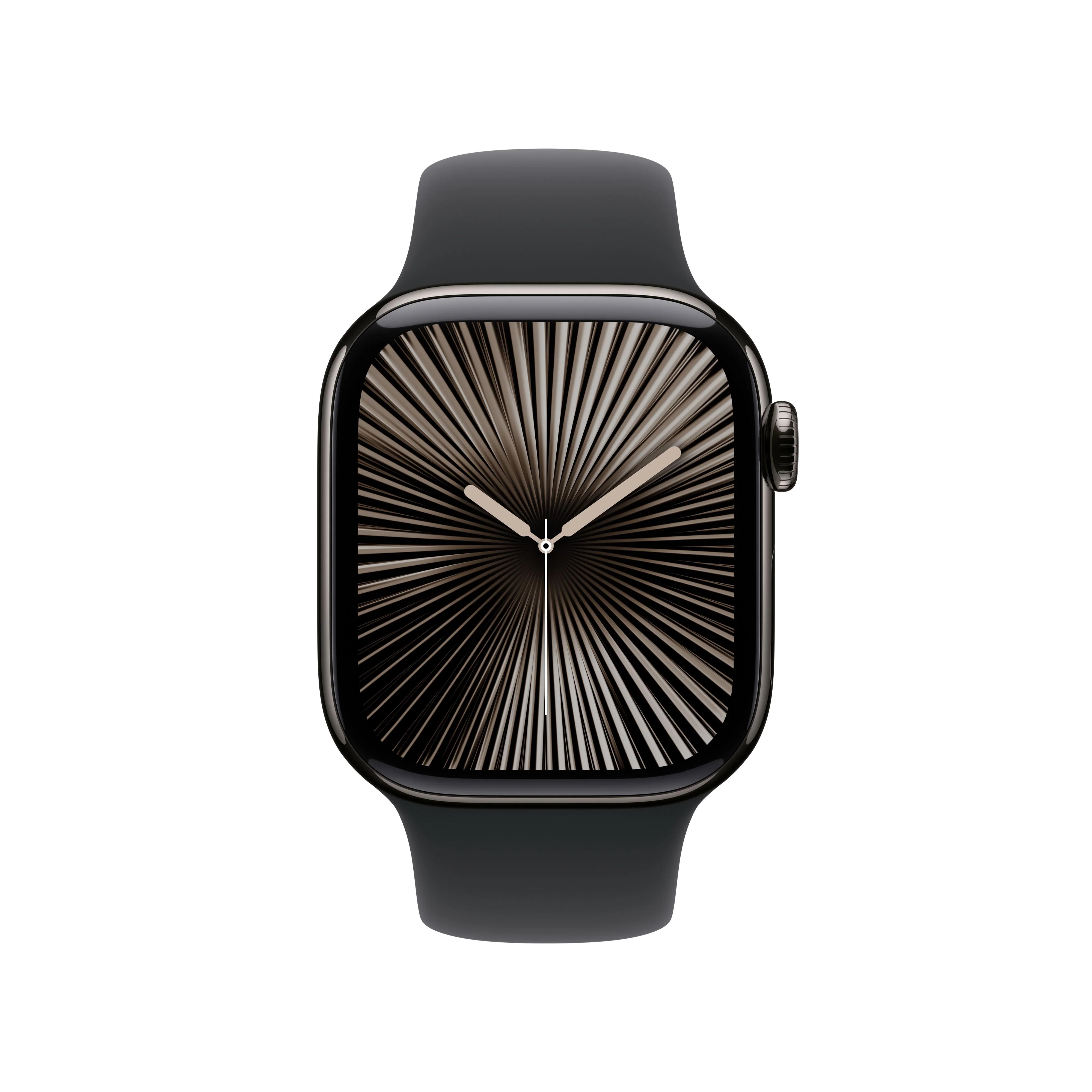 Apple Watch Series 10 GPS + Cellular 42mm Slate Titanium Case with Black Sport Band - S/M - Image 2