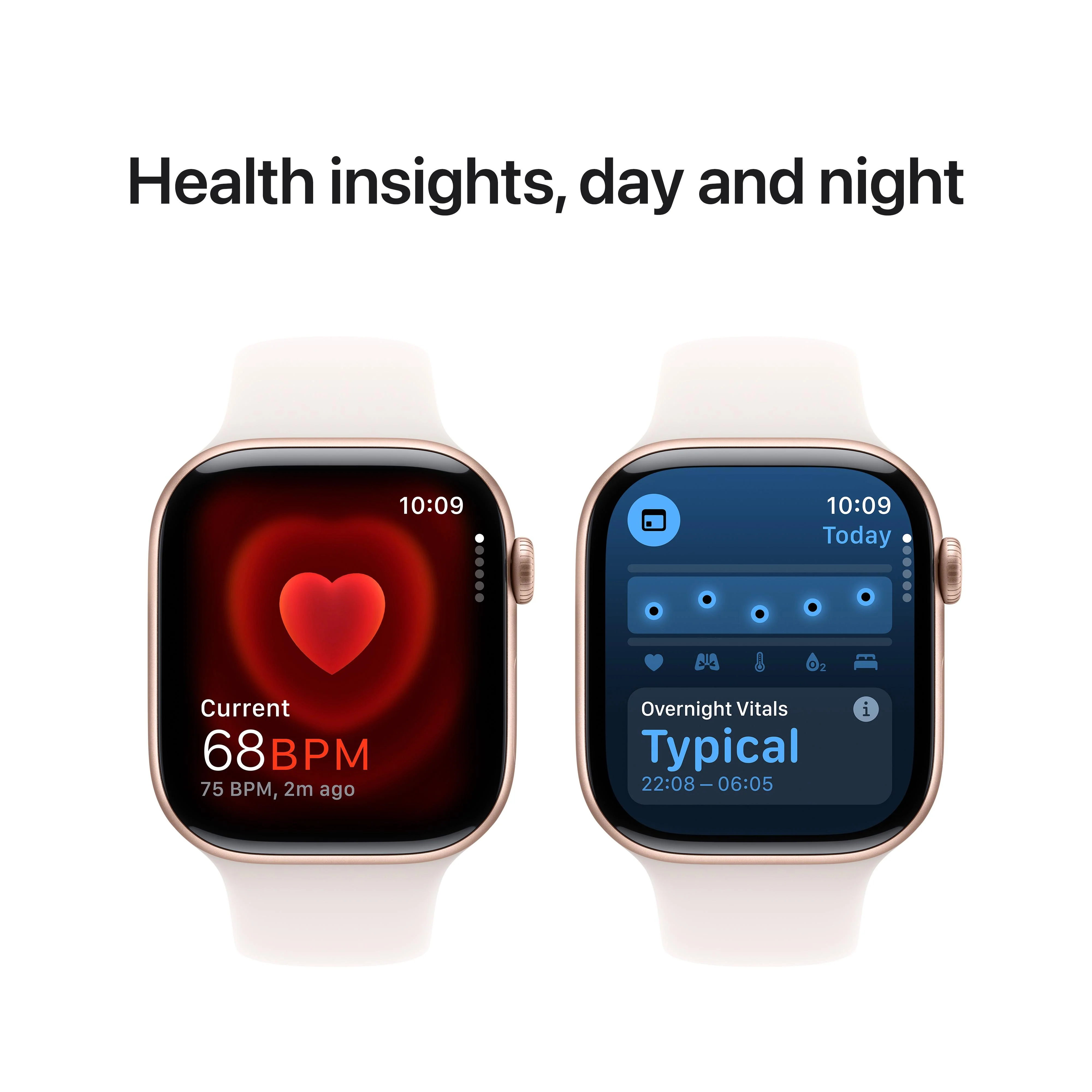 Apple Watch Series 10 GPS + Cellular 46mm Rose Gold Aluminium Case with Light Blush Sport Band - S/M - Image 5