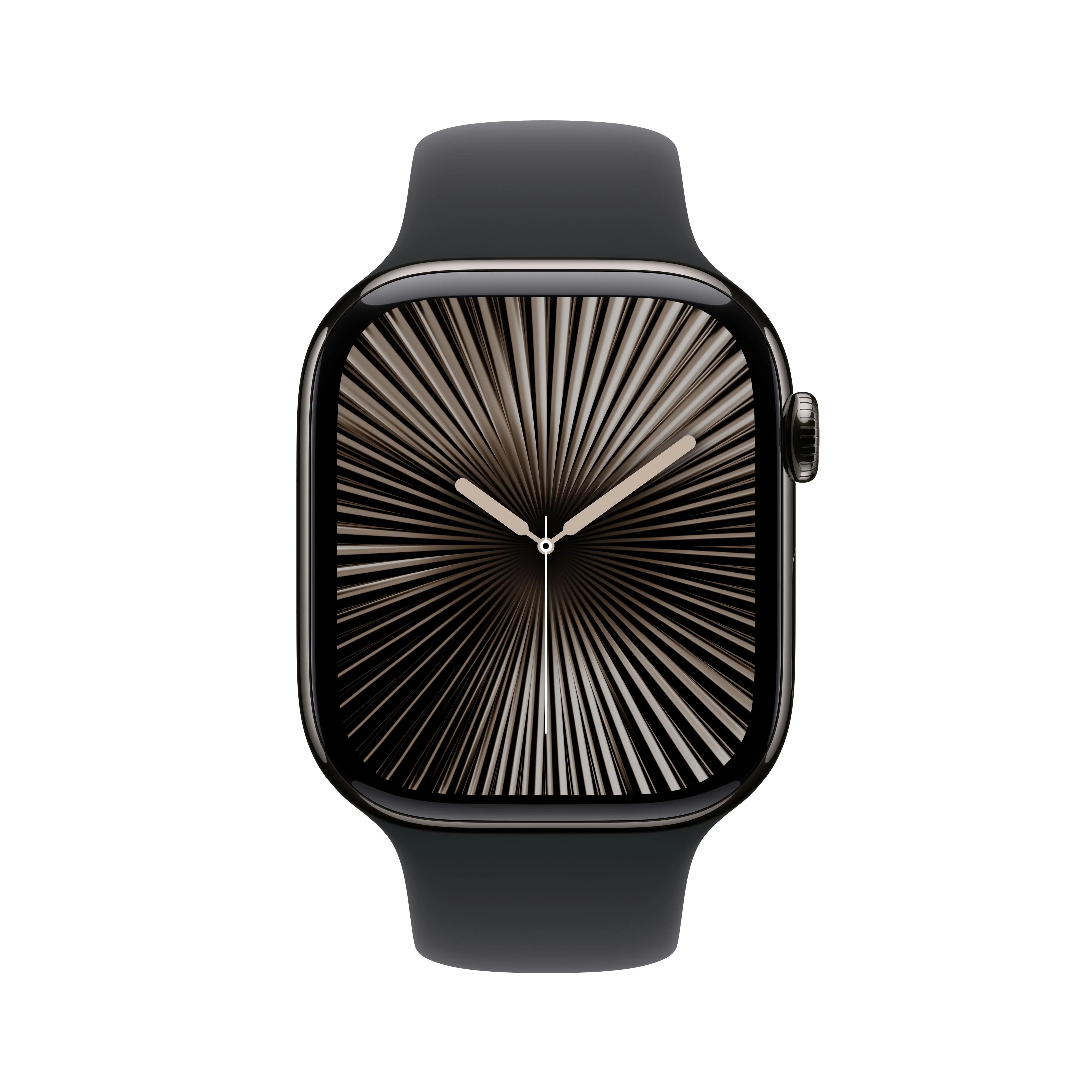 Apple Watch Series 10 GPS + Cellular 46mm Slate Titanium Case with Black Sport Band - S/M - Image 2