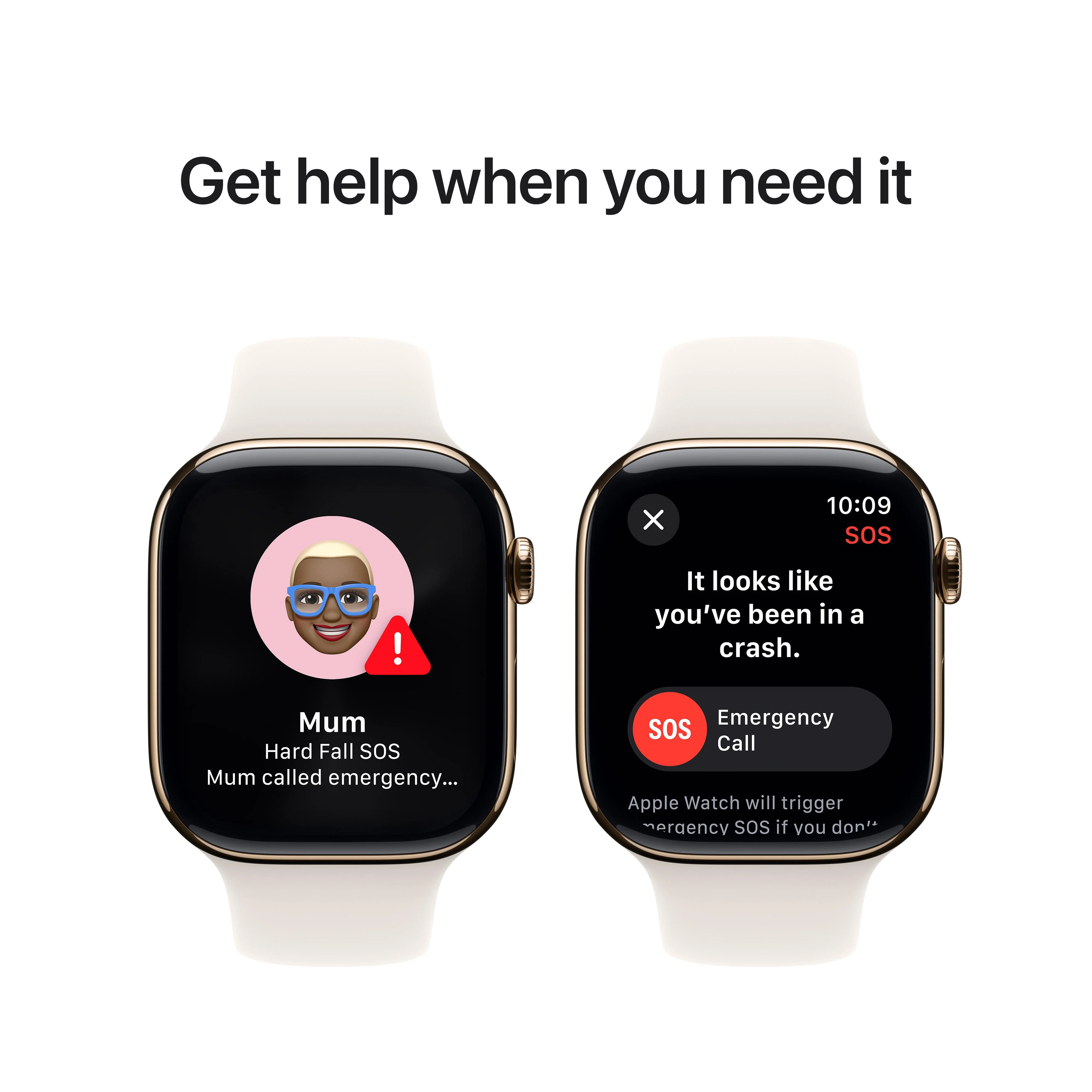 Apple Watch Series 10 GPS + Cellular 46mm Gold Titanium Case with Starlight Sport Band - M/L - Image 6