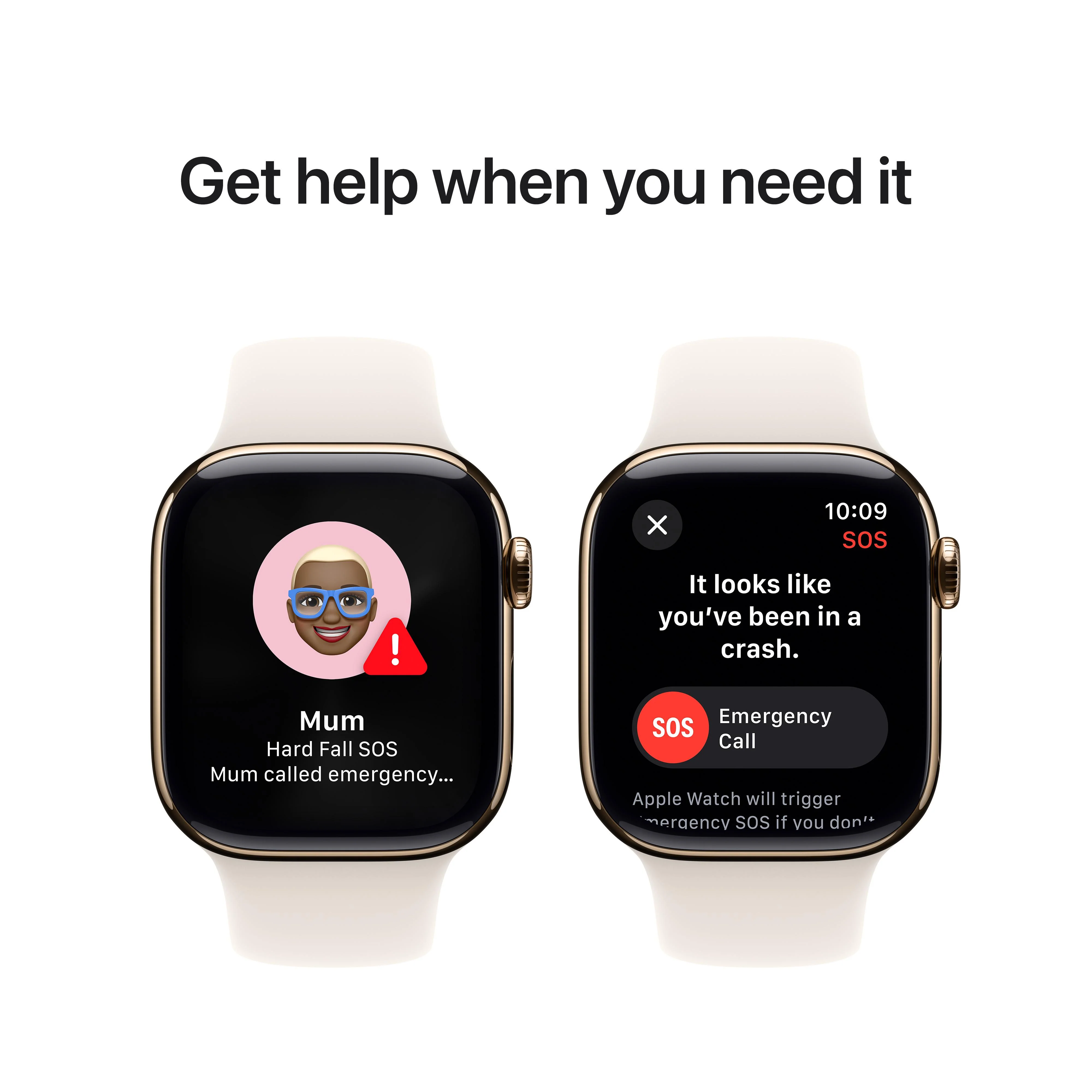 Apple Watch Series 10 GPS + Cellular 42mm Gold Titanium Case with Starlight Sport Band - S/M - Image 6