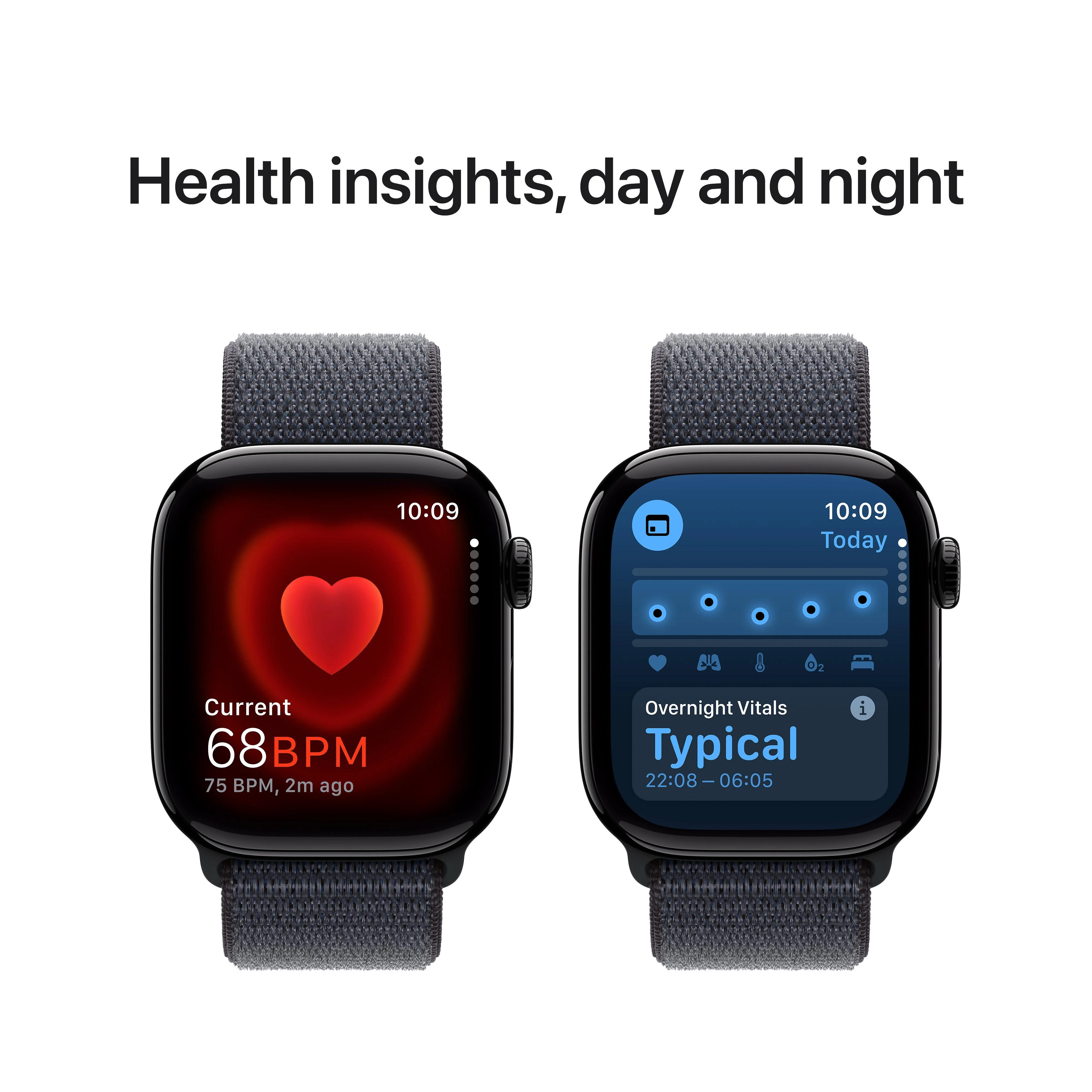Apple Watch Series 10 GPS + Cellular 42mm Jet Black Aluminium Case with Ink Sport Loop - Image 5