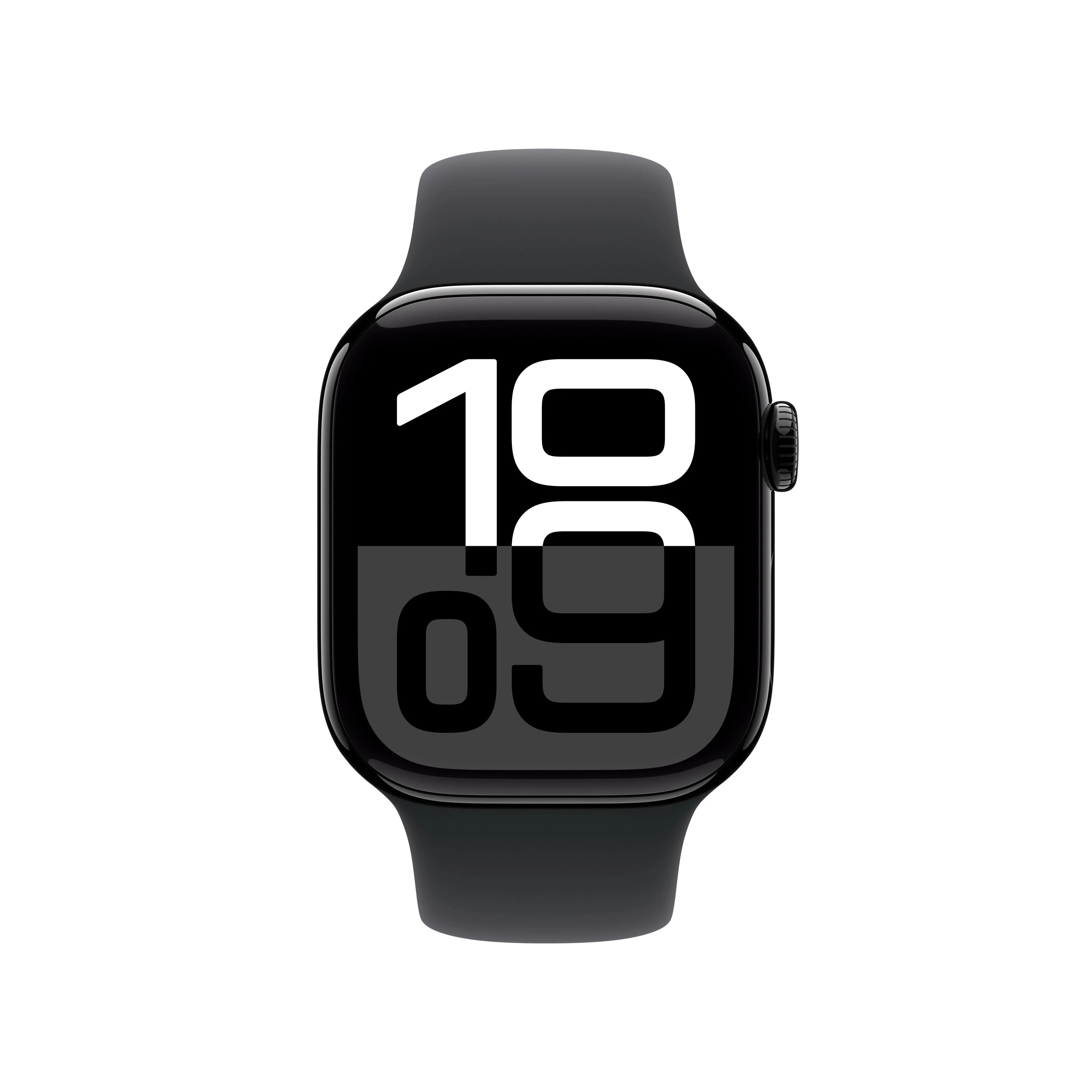 Apple Watch Series 10 GPS 42mm Jet Black Aluminium Case with Black Sport Band - S/M - Image 2
