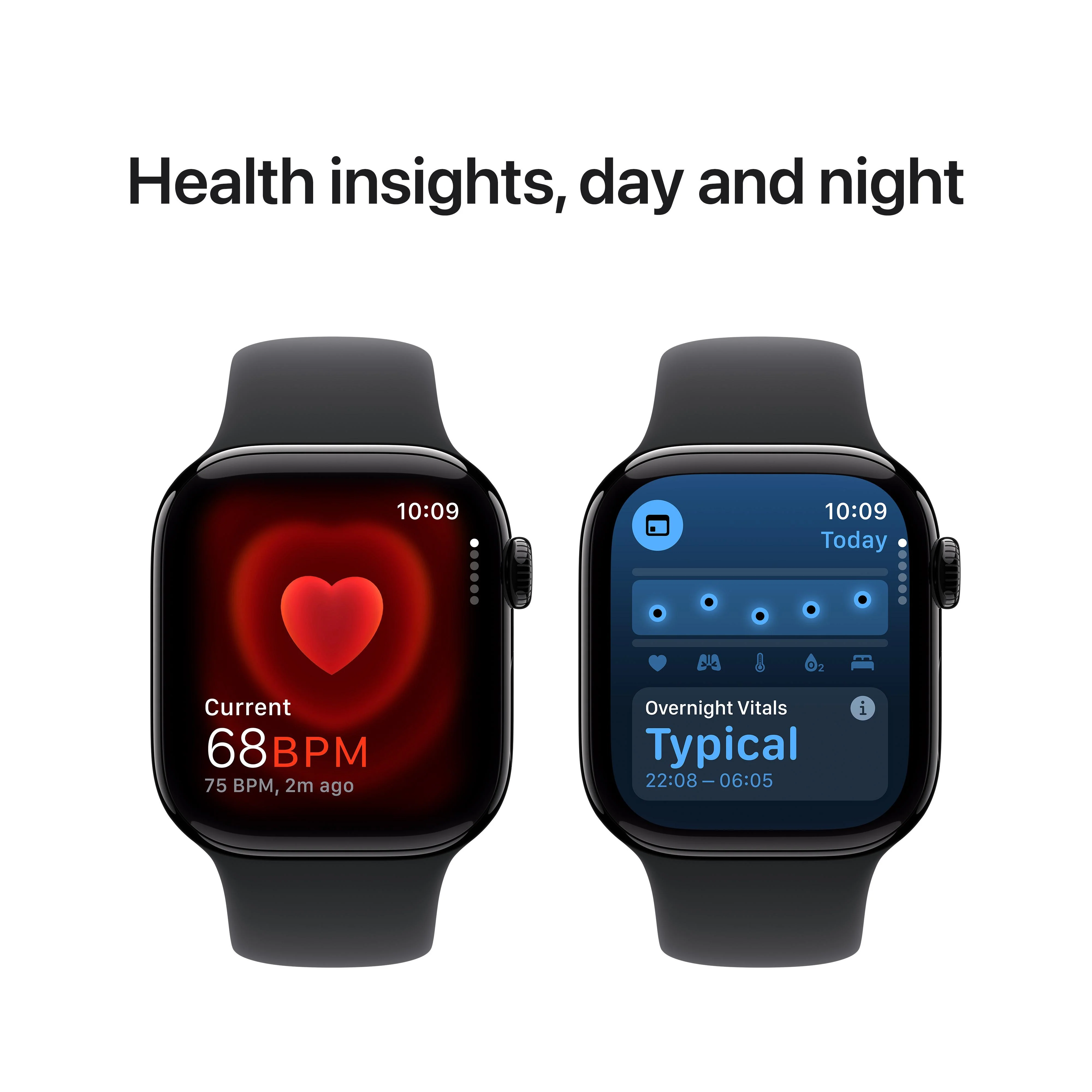 Apple Watch Series 10 GPS 42mm Jet Black Aluminium Case with Black Sport Band - S/M - Image 5