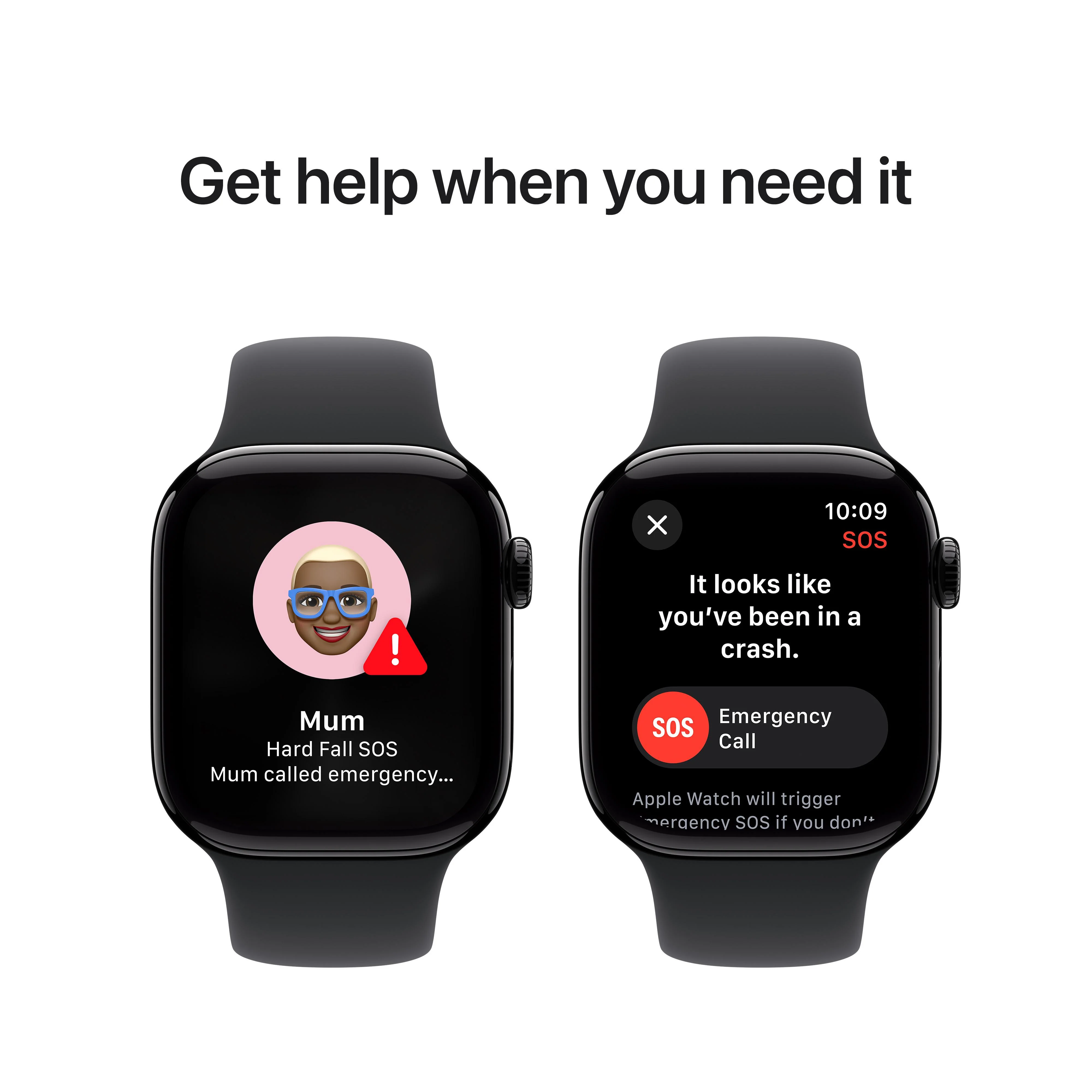 Apple Watch Series 10 GPS 42mm Jet Black Aluminium Case with Black Sport Band - M/L - Image 6