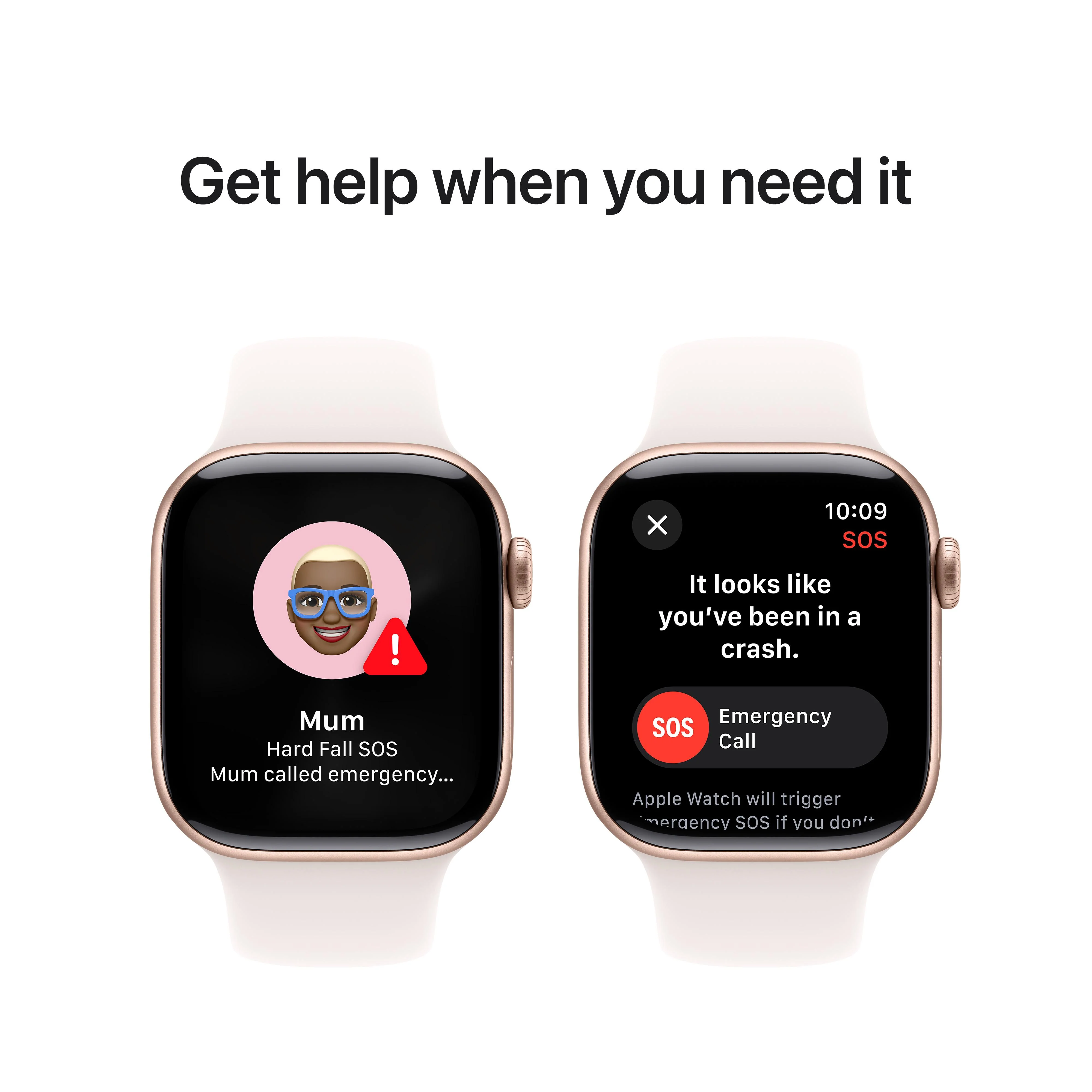 Apple Watch Series 10 GPS 42mm Rose Gold Aluminium Case with Light Blush Sport Band - S/M - Image 6