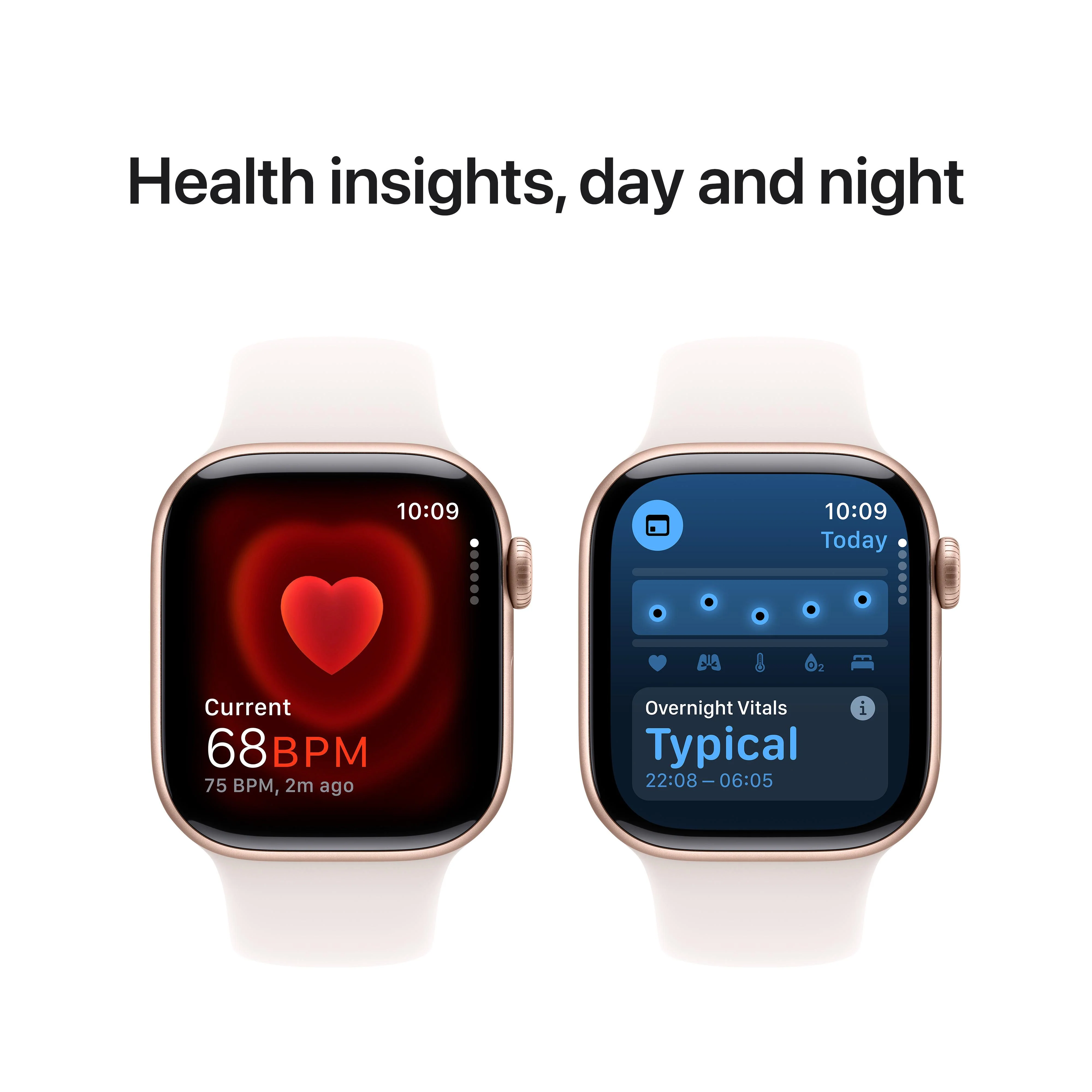Apple Watch Series 10 GPS 42mm Rose Gold Aluminium Case with Light Blush Sport Band - M/L - Image 5