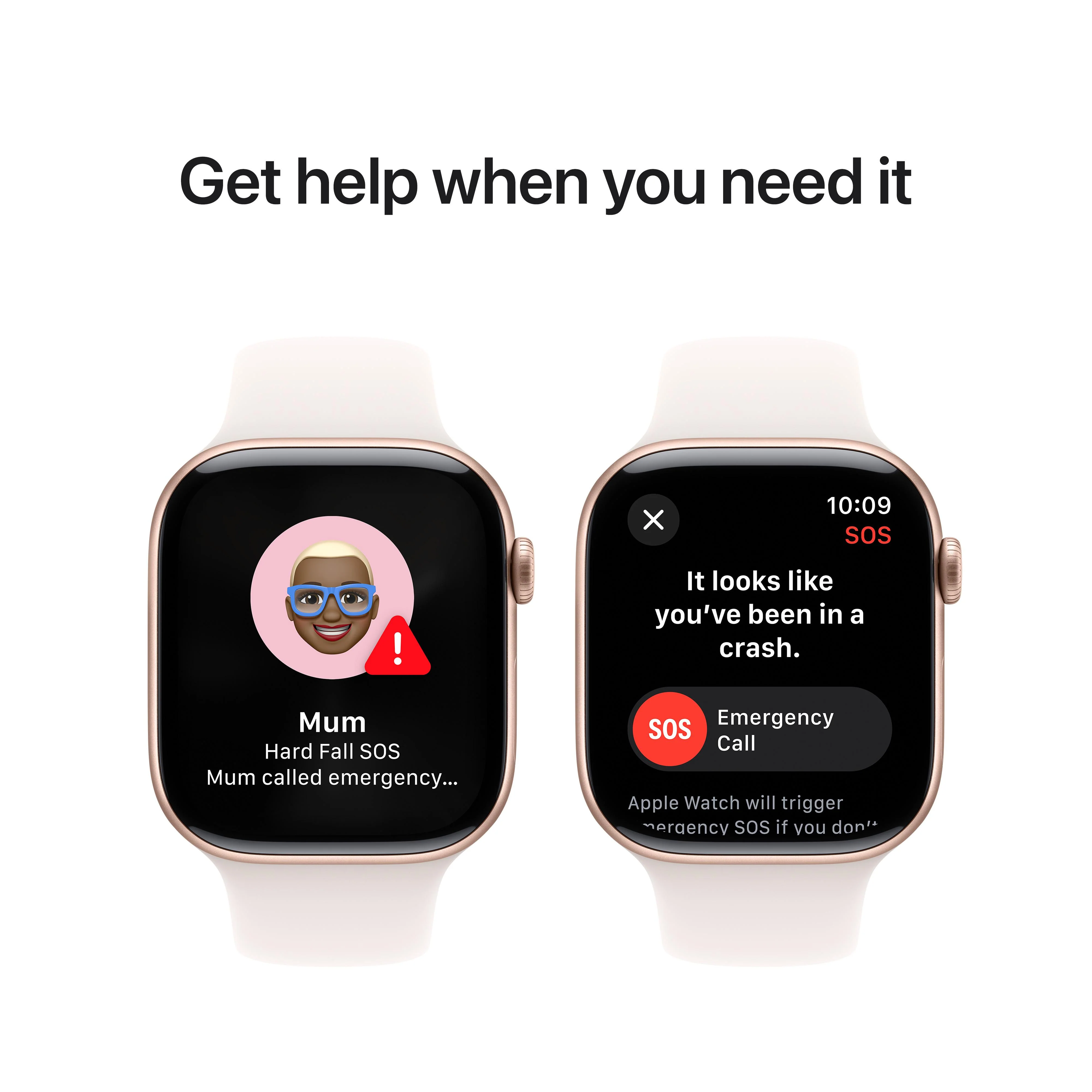 Apple Watch Series 10 GPS 46mm Rose Gold Aluminium Case with Light Blush Sport Band - S/M - Image 6