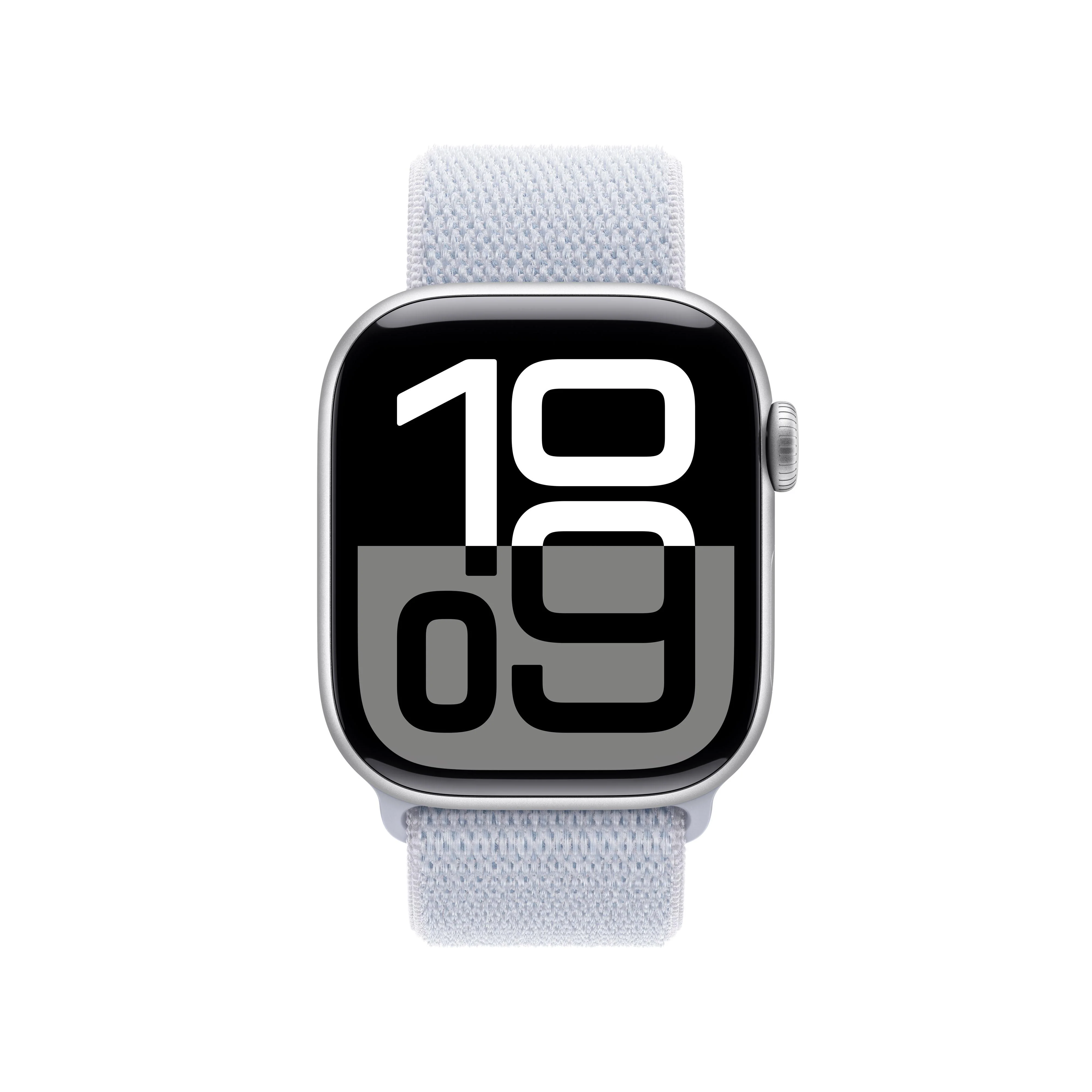 Apple Watch Series 10 GPS 42mm Silver Aluminium Case with Blue Cloud Sport Loop - Image 2