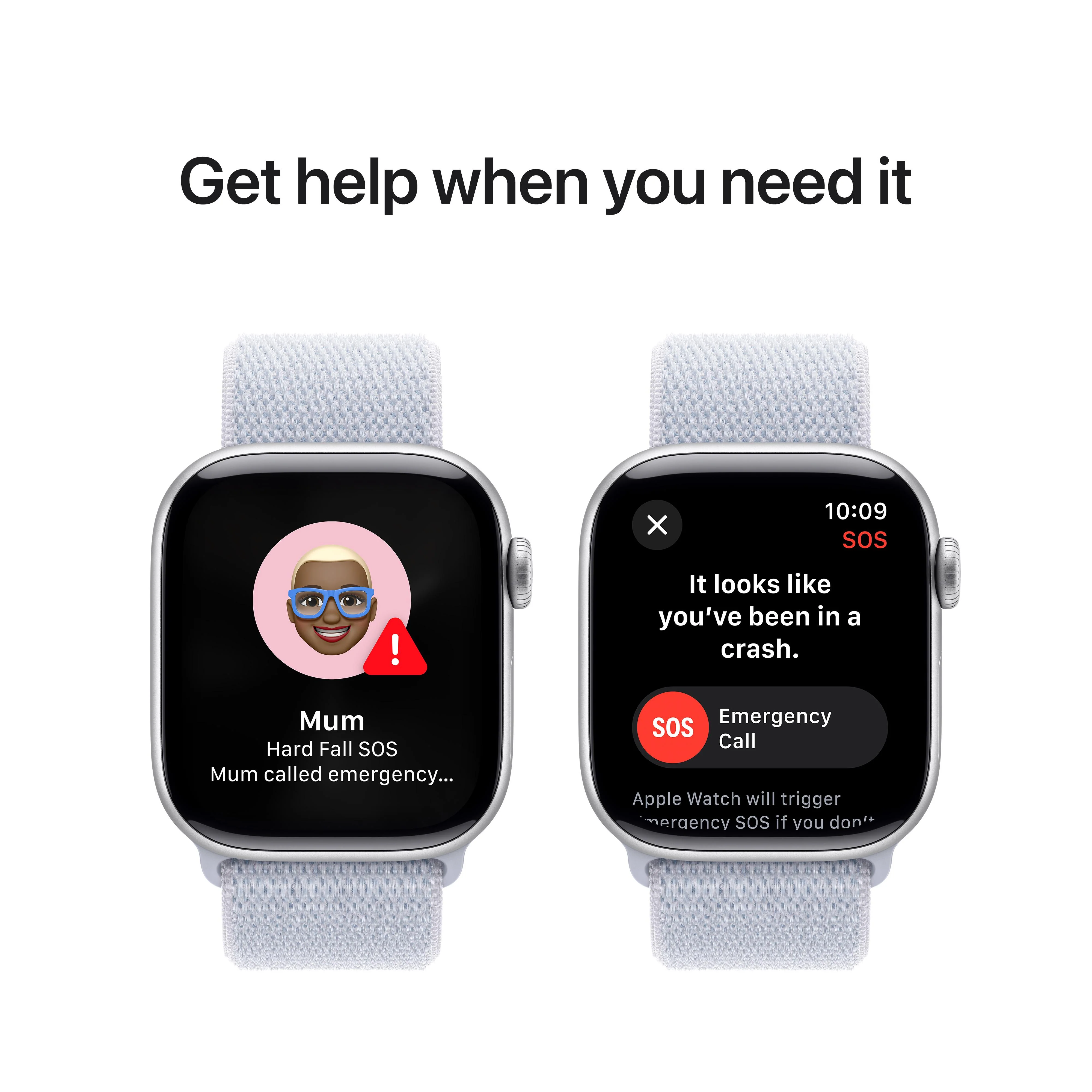 Apple Watch Series 10 GPS 42mm Silver Aluminium Case with Blue Cloud Sport Loop - Image 6