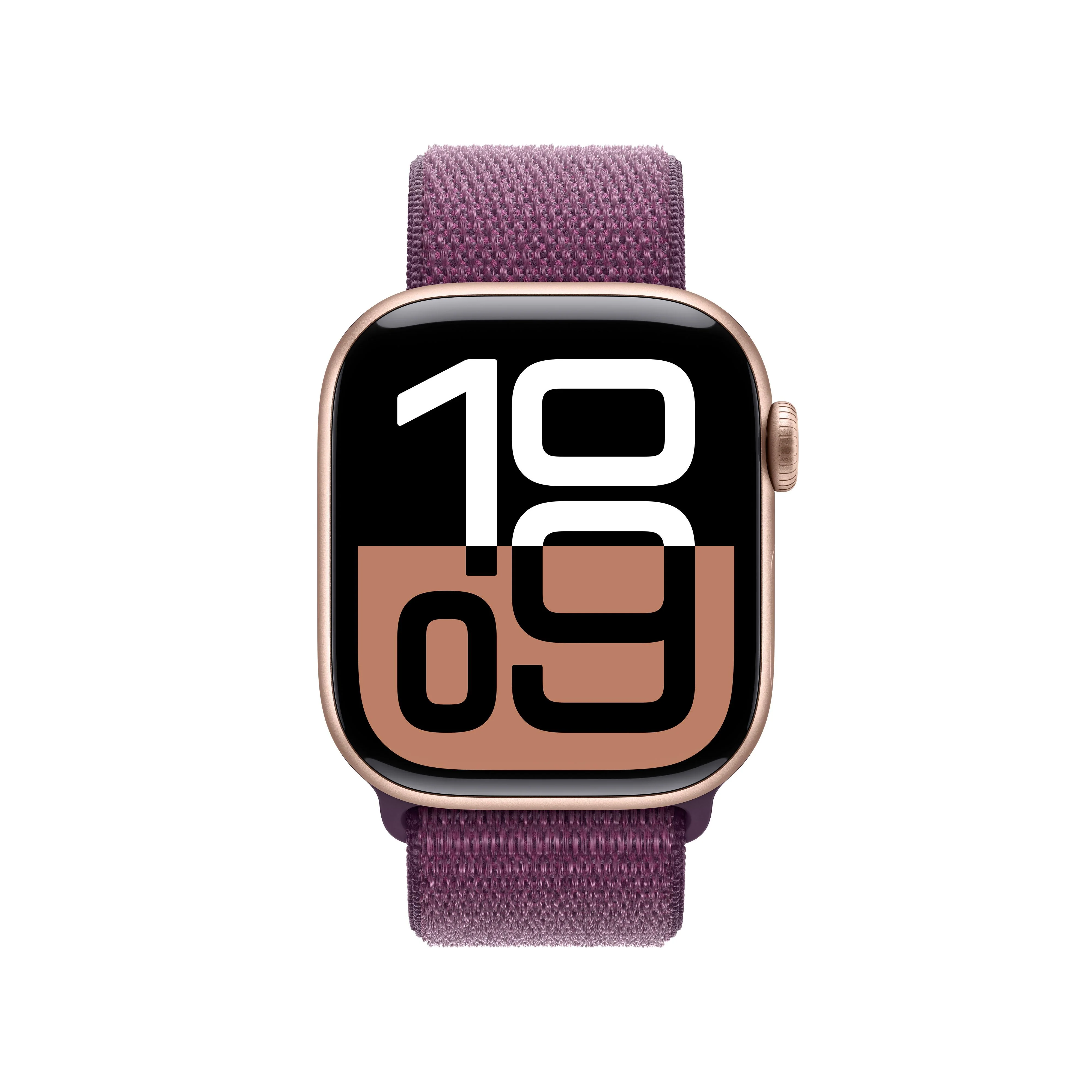 Apple Watch Series 10 GPS 42mm Rose Gold Aluminium Case with Plum Sport Loop - Image 2