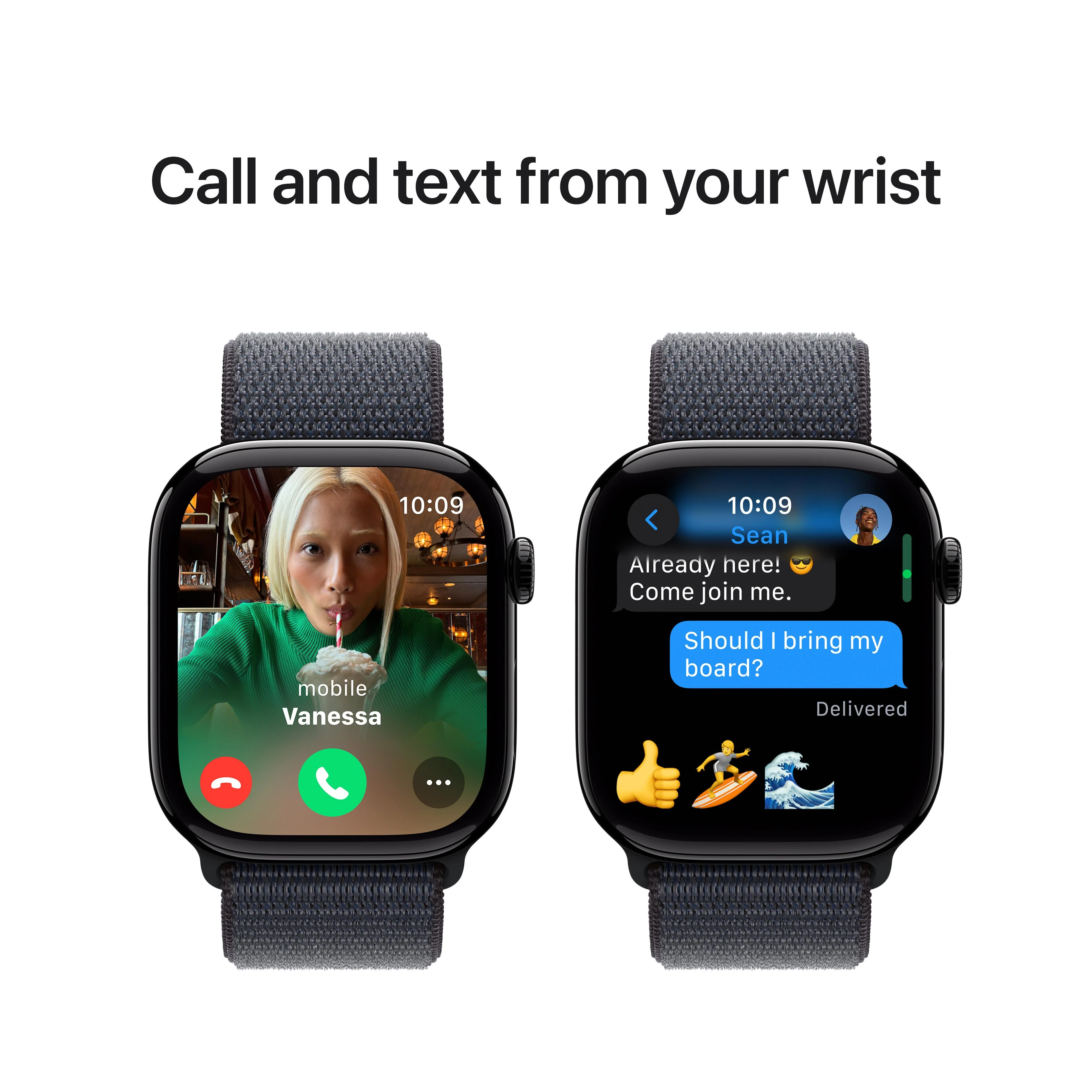 Apple Watch Series 10 GPS 46mm Jet Black Aluminium Case with Ink Sport Loop - Image 7