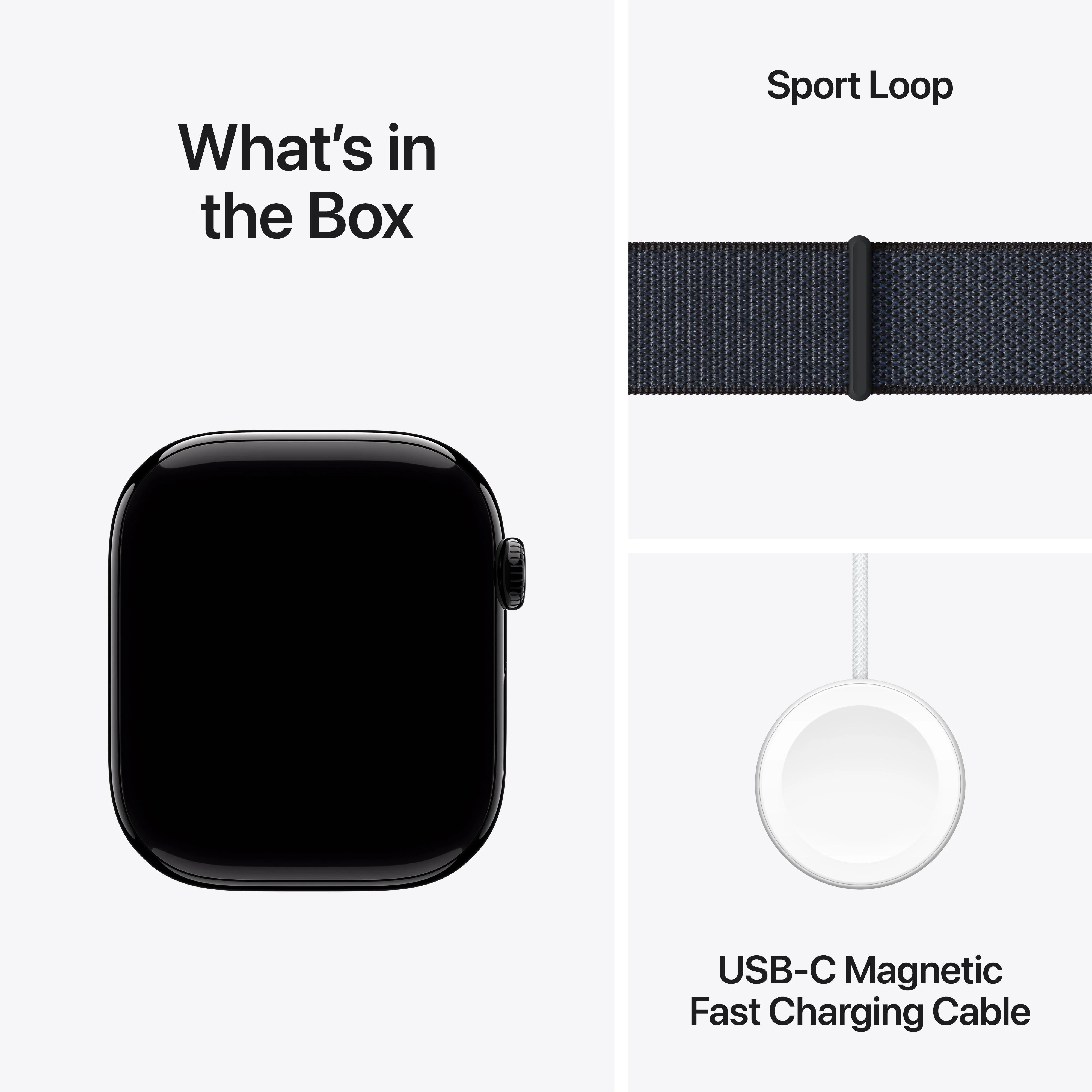 Apple Watch Series 10 GPS 46mm Jet Black Aluminium Case with Ink Sport Loop - Image 9
