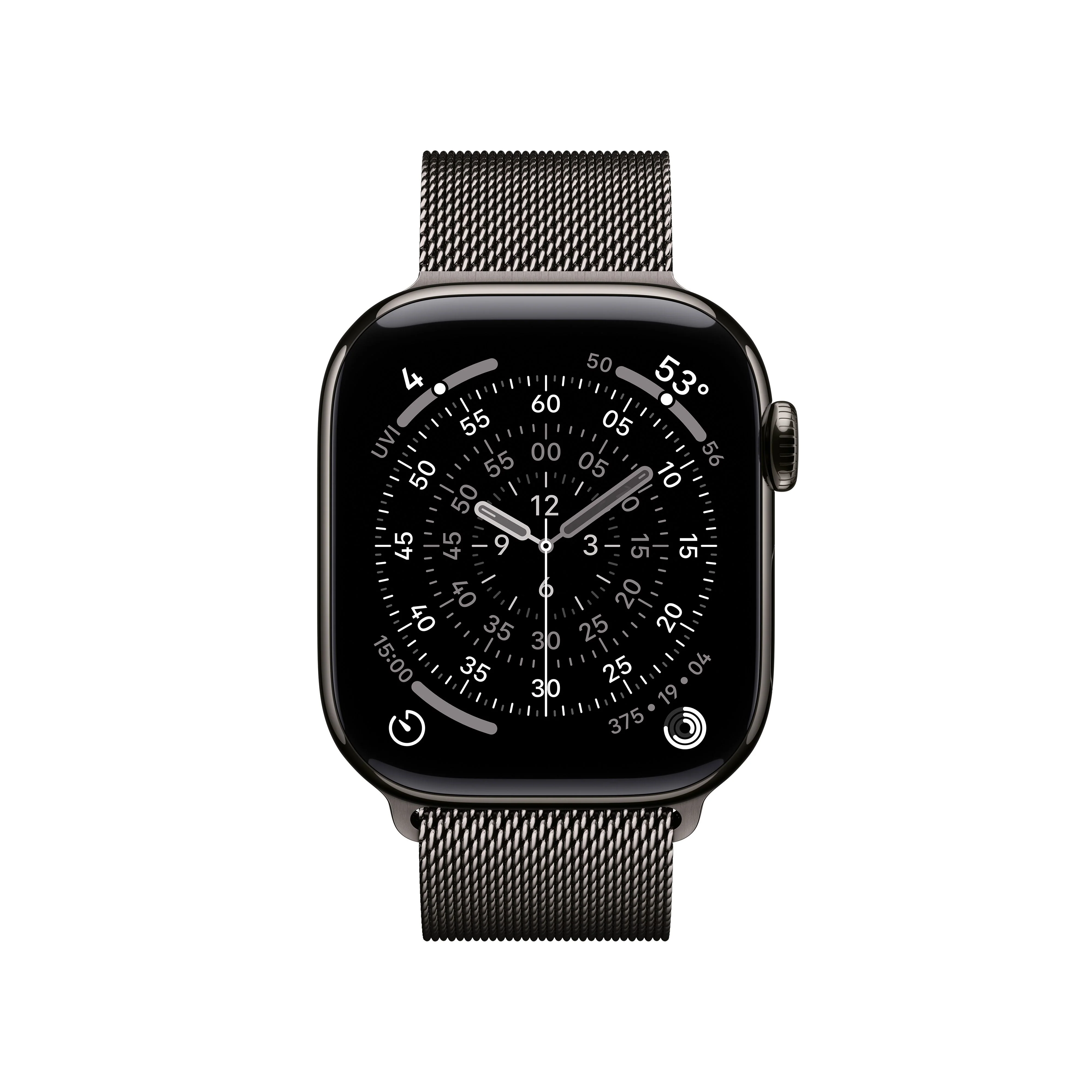 Apple Watch Series 11 GPS + Cellular 42mm Slate Titanium Case with Slate Milanese Loop - Image 2