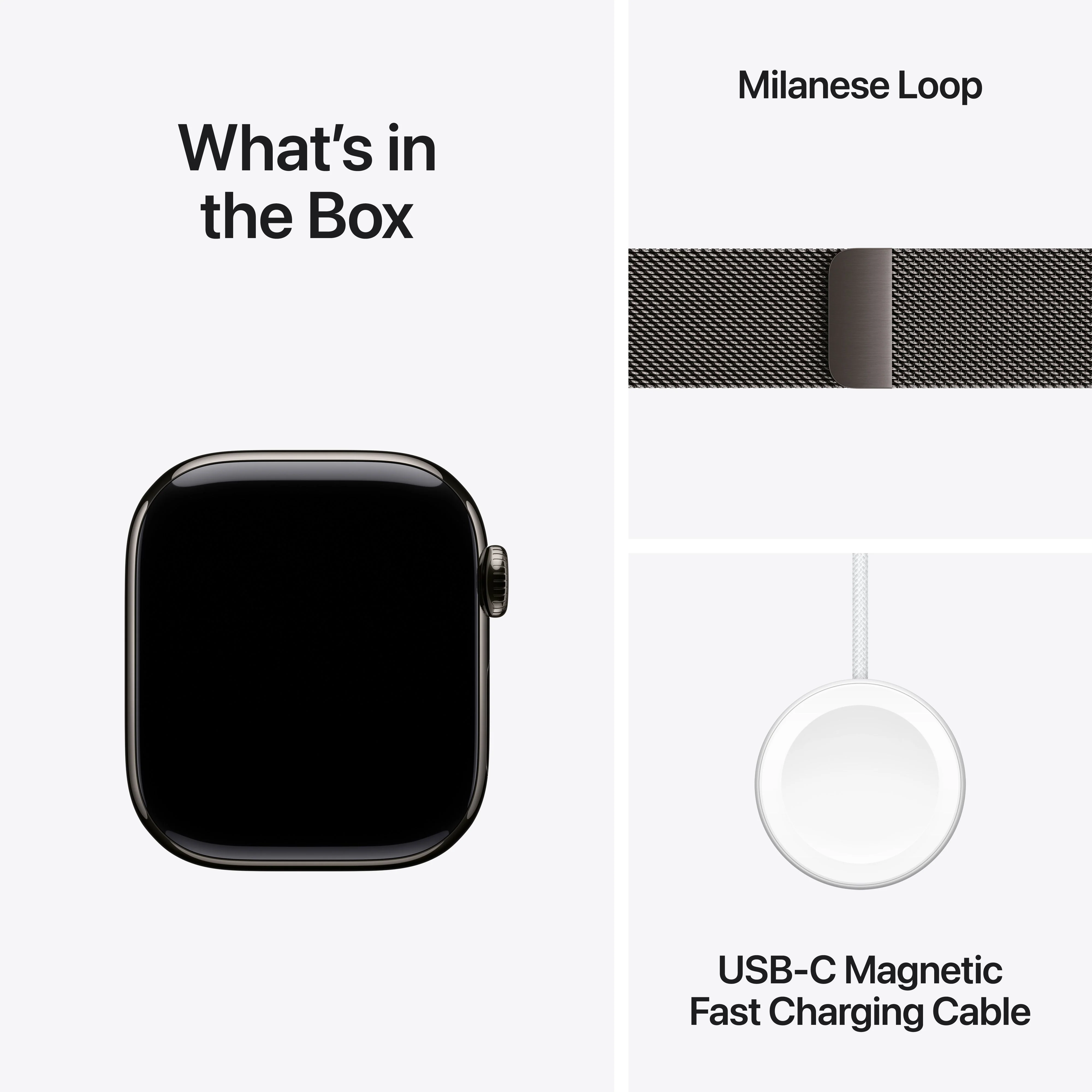 Apple Watch Series 11 GPS + Cellular 42mm Slate Titanium Case with Slate Milanese Loop - Image 8